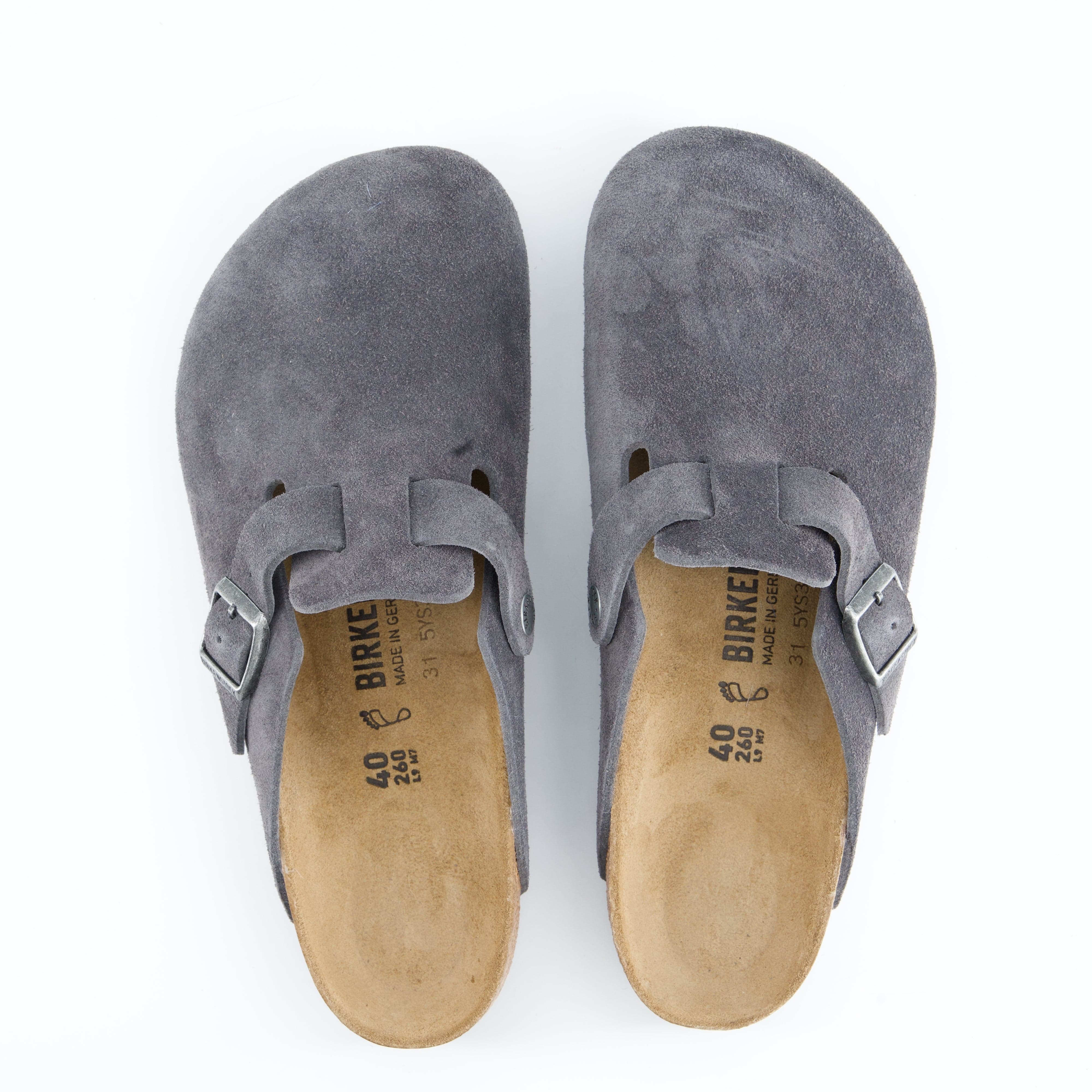 BIRKENSTOCK Herrenschuh - Pantoffel Pantoffel Boston Suede Leather