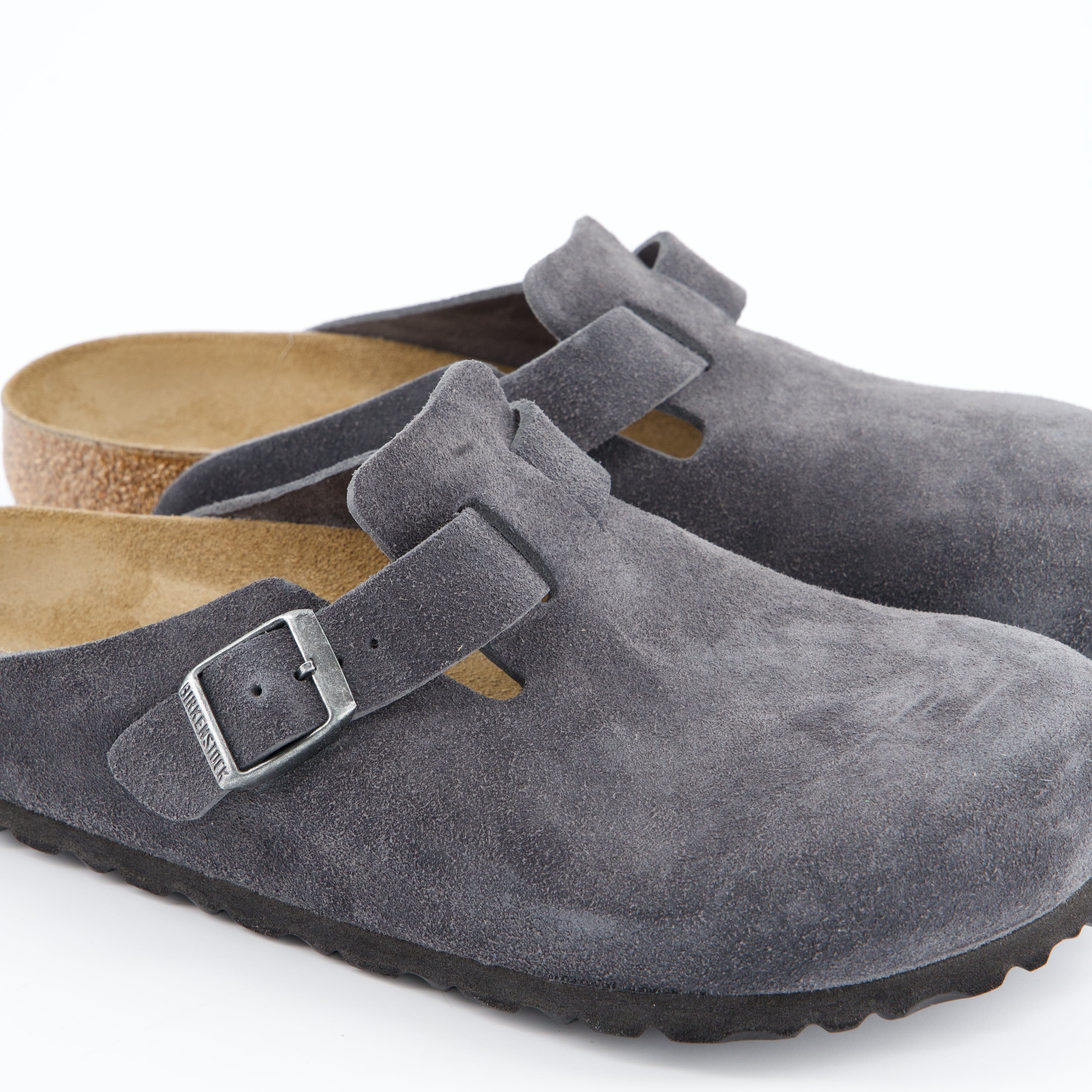 BIRKENSTOCK Herrenschuh - Pantoffel Pantoffel Boston Suede Leather