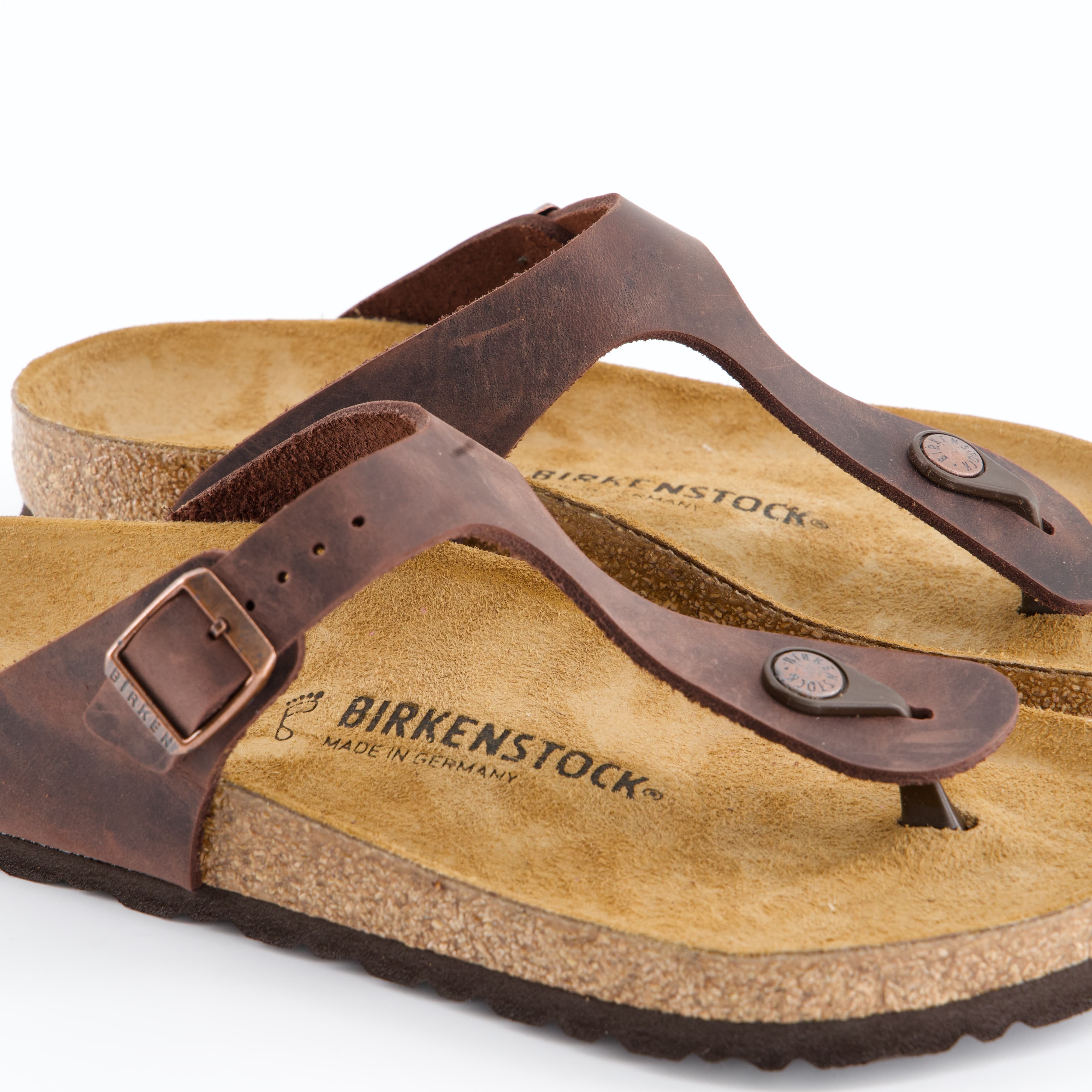 BIRKENSTOCK Herrenschuh - Pantoffel Pantoffel Gizeh Natural Leather Oiled