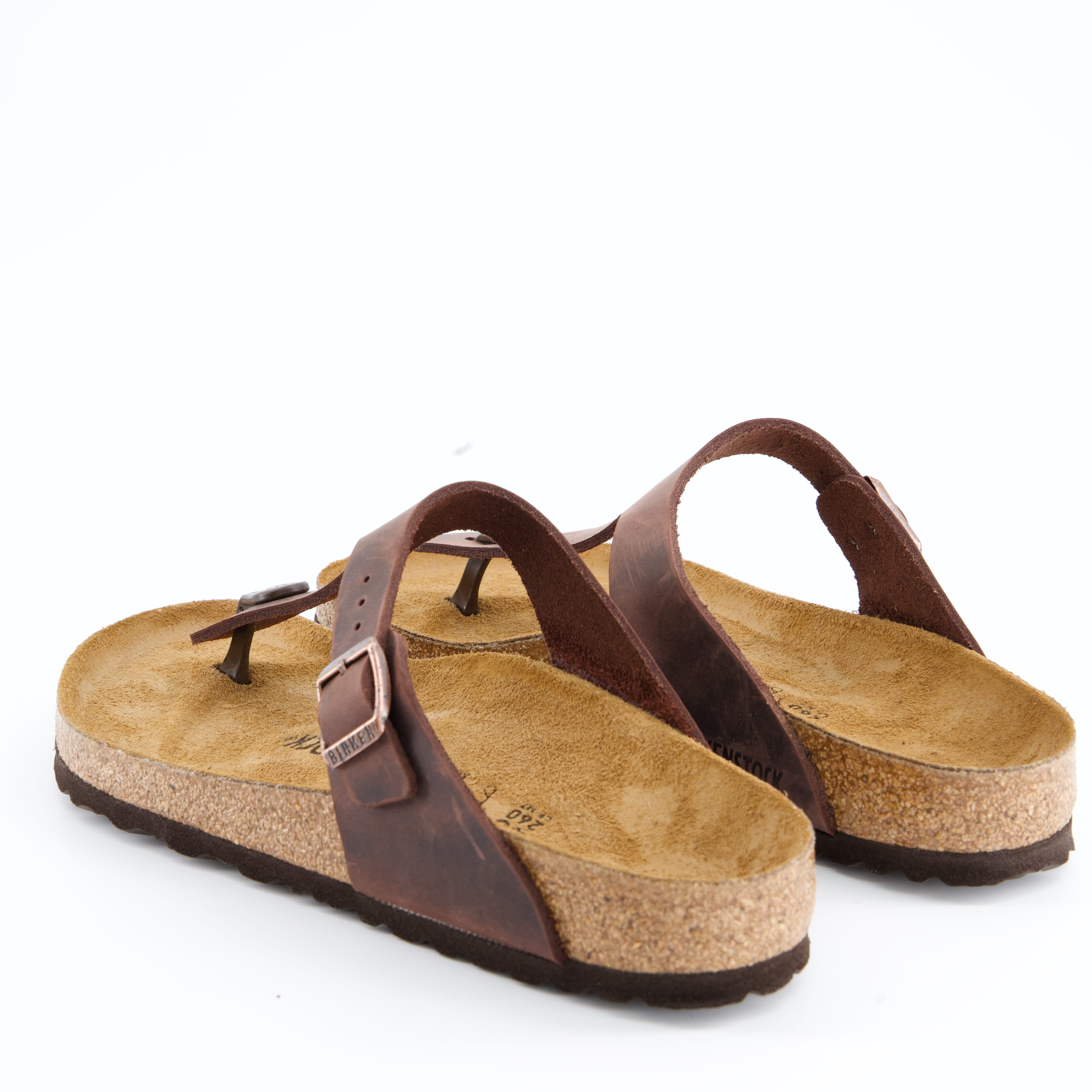 BIRKENSTOCK Herrenschuh - Pantoffel Pantoffel Gizeh Natural Leather Oiled