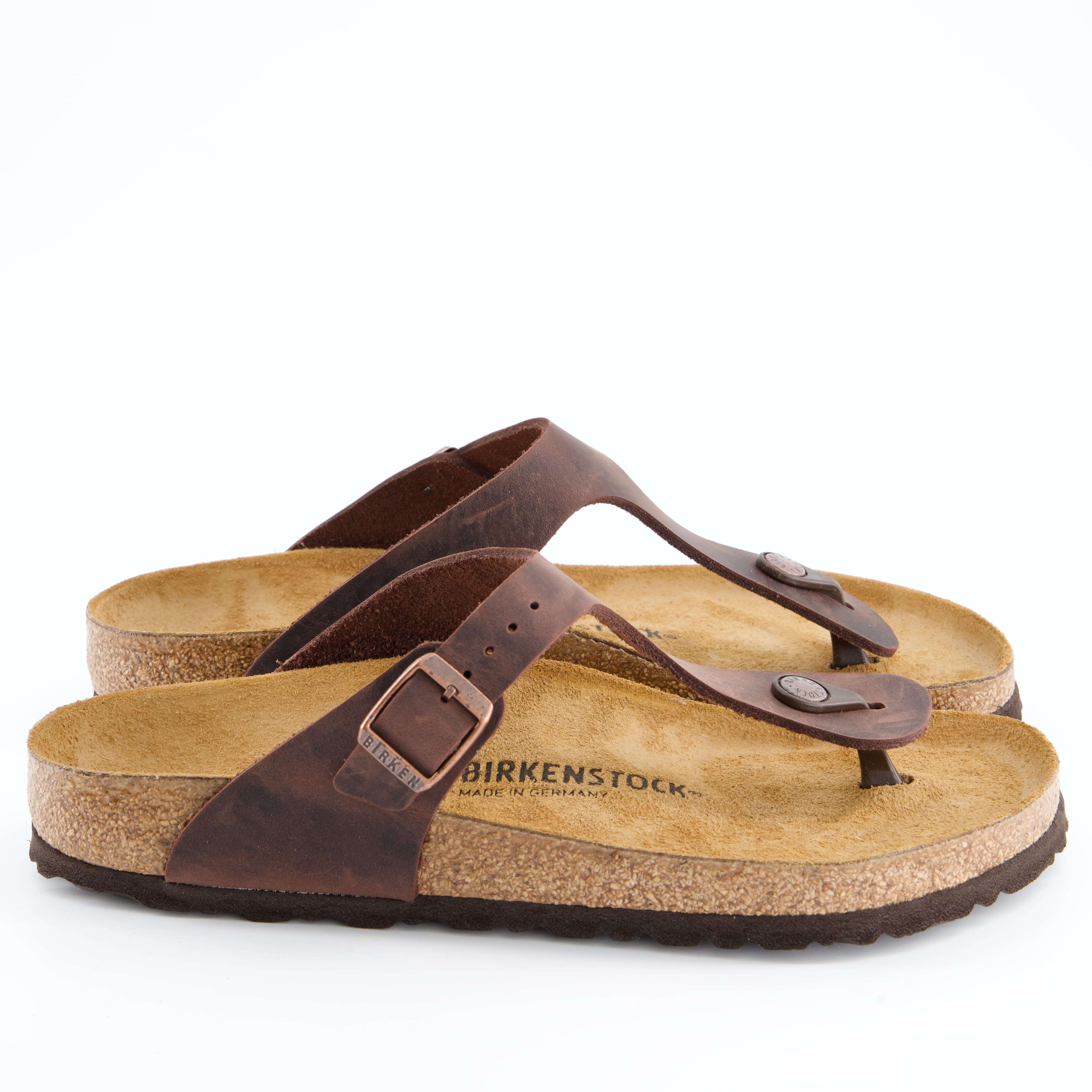BIRKENSTOCK Herrenschuh - Pantoffel Pantoffel Gizeh Natural Leather Oiled
