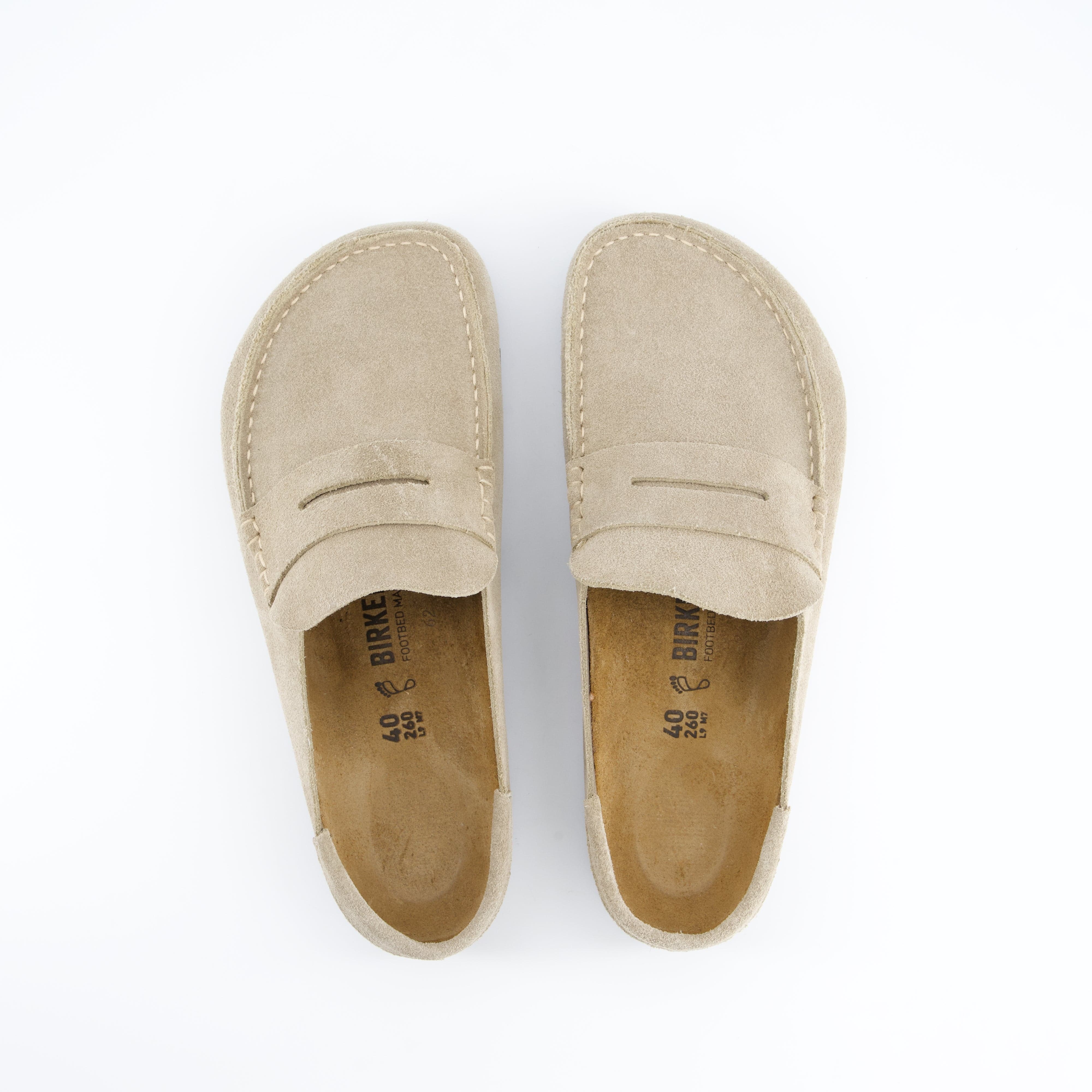 BIRKENSTOCK Herrenschuh - Pantoffel Pantoffel Naples Wrapped Suede Leather