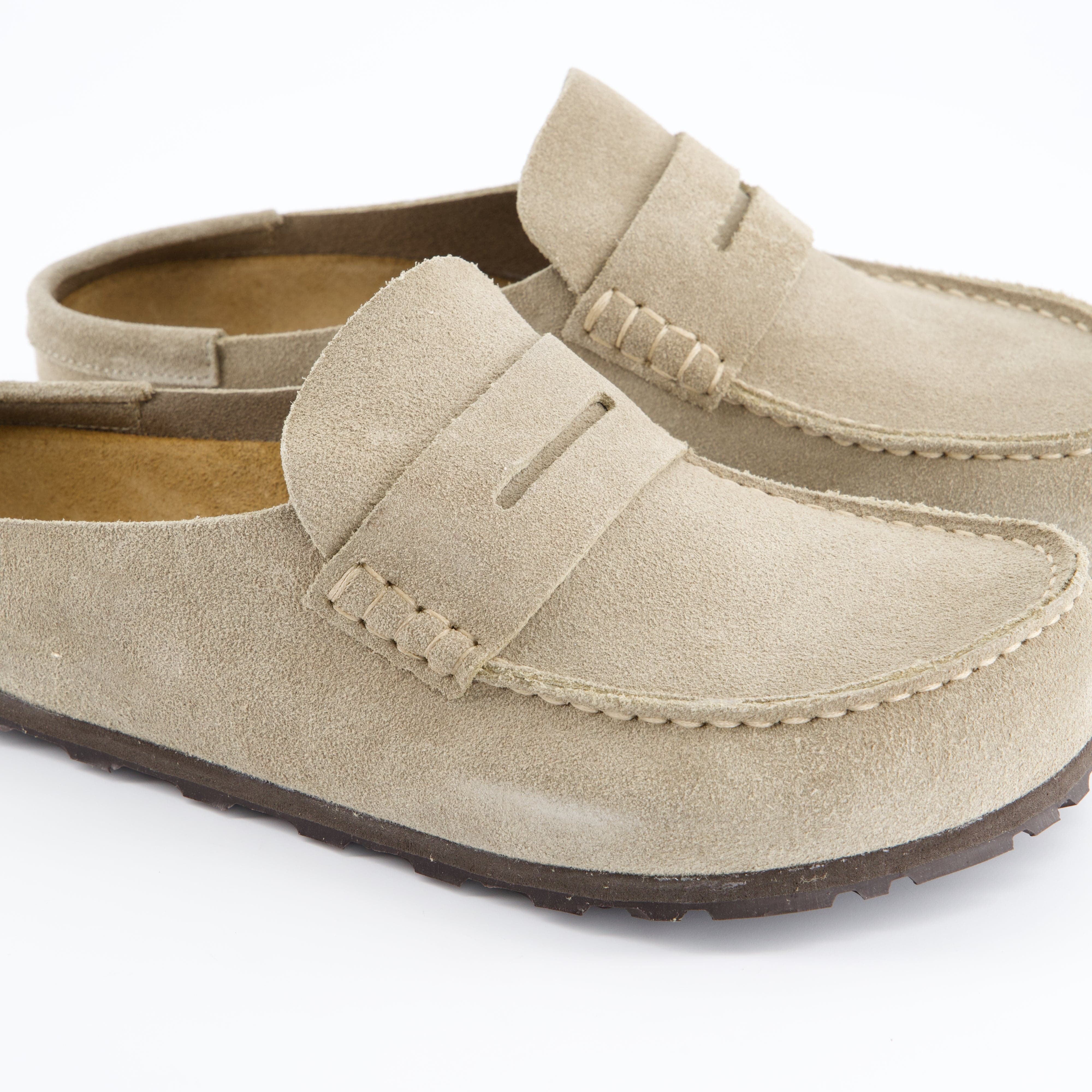 BIRKENSTOCK Herrenschuh - Pantoffel Pantoffel Naples Wrapped Suede Leather