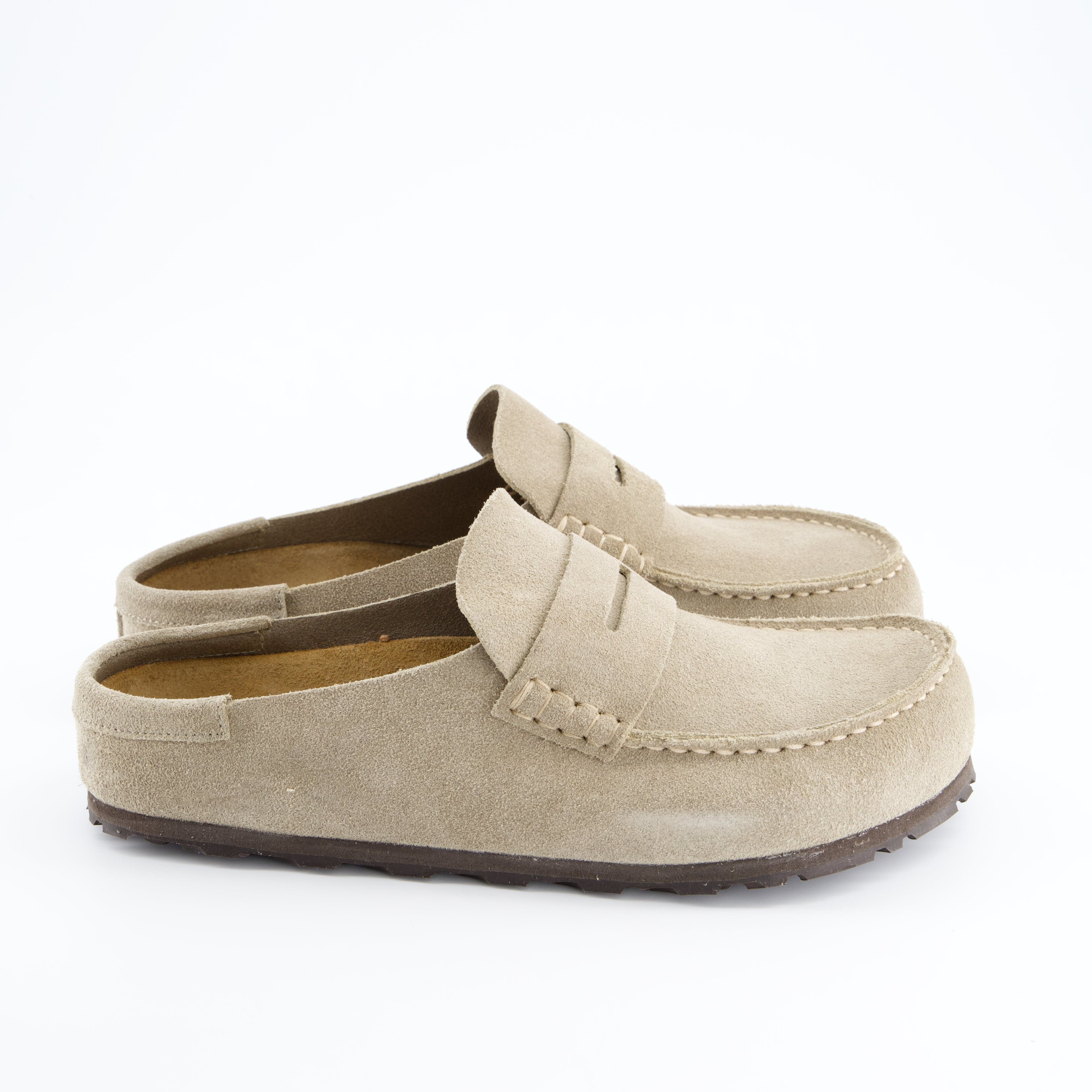 BIRKENSTOCK Herrenschuh - Pantoffel Pantoffel Naples Wrapped Suede Leather