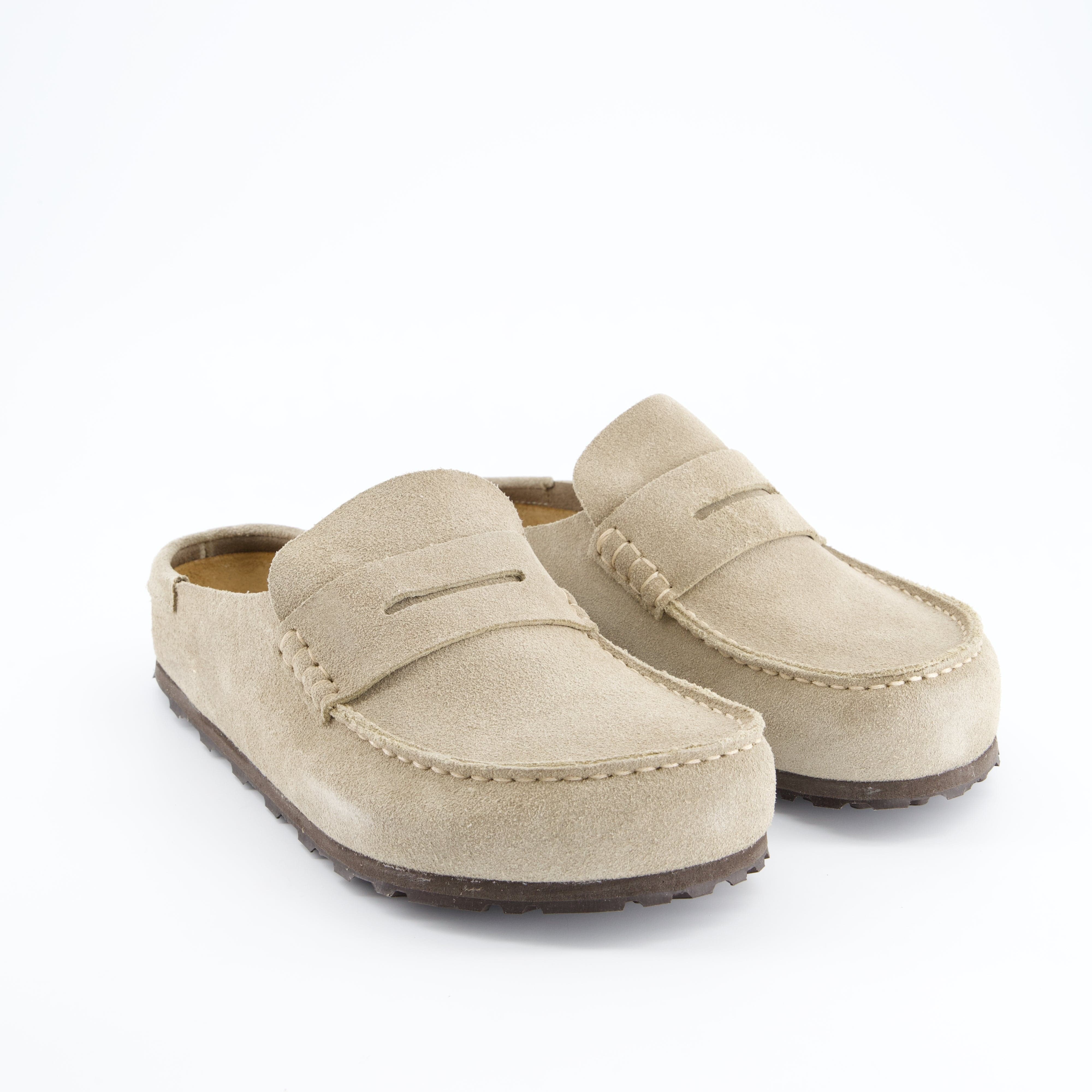 BIRKENSTOCK Herrenschuh - Pantoffel Pantoffel Naples Wrapped Suede Leather
