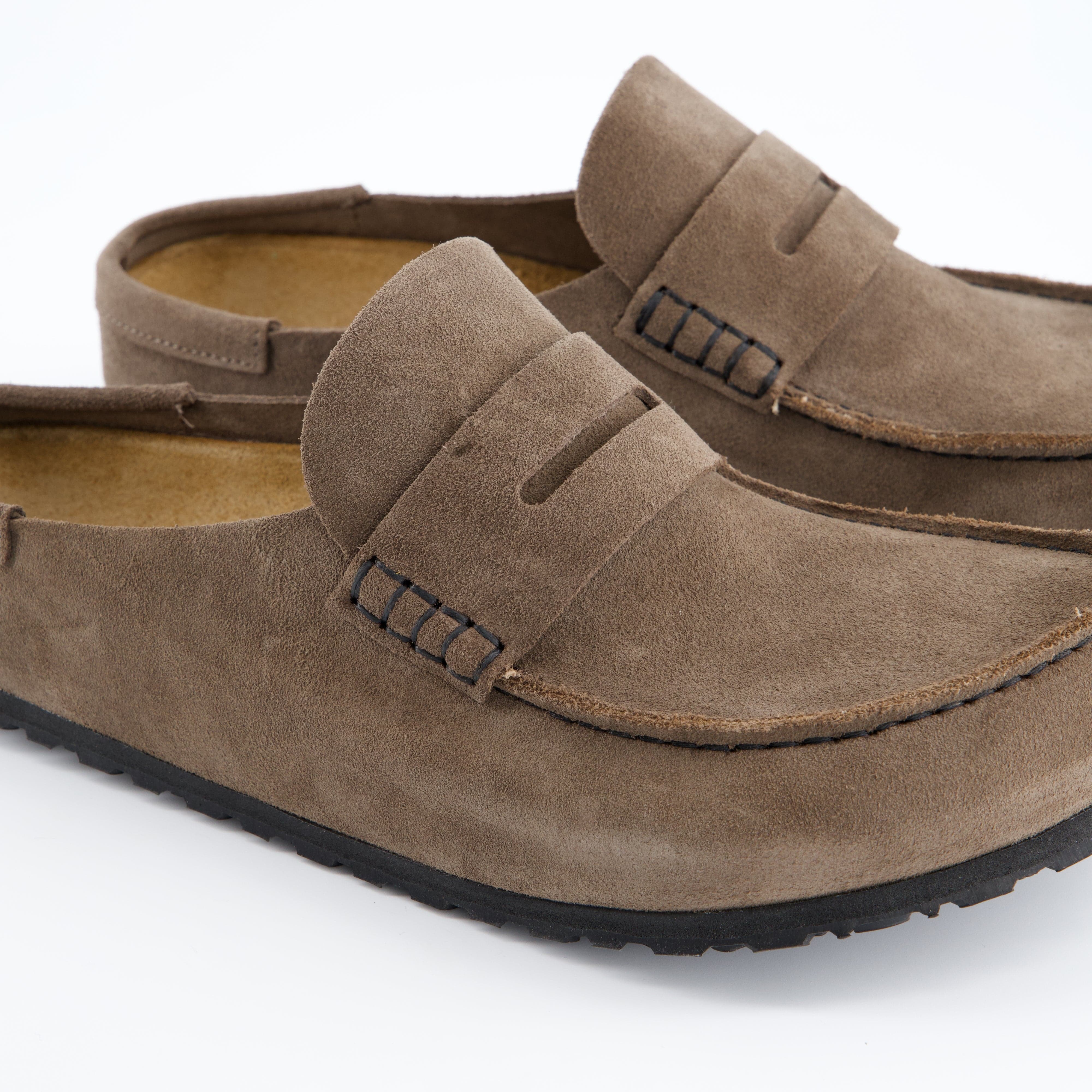 BIRKENSTOCK Herrenschuh - Pantoffel Pantoffel Naples Wrapped Suede Leather