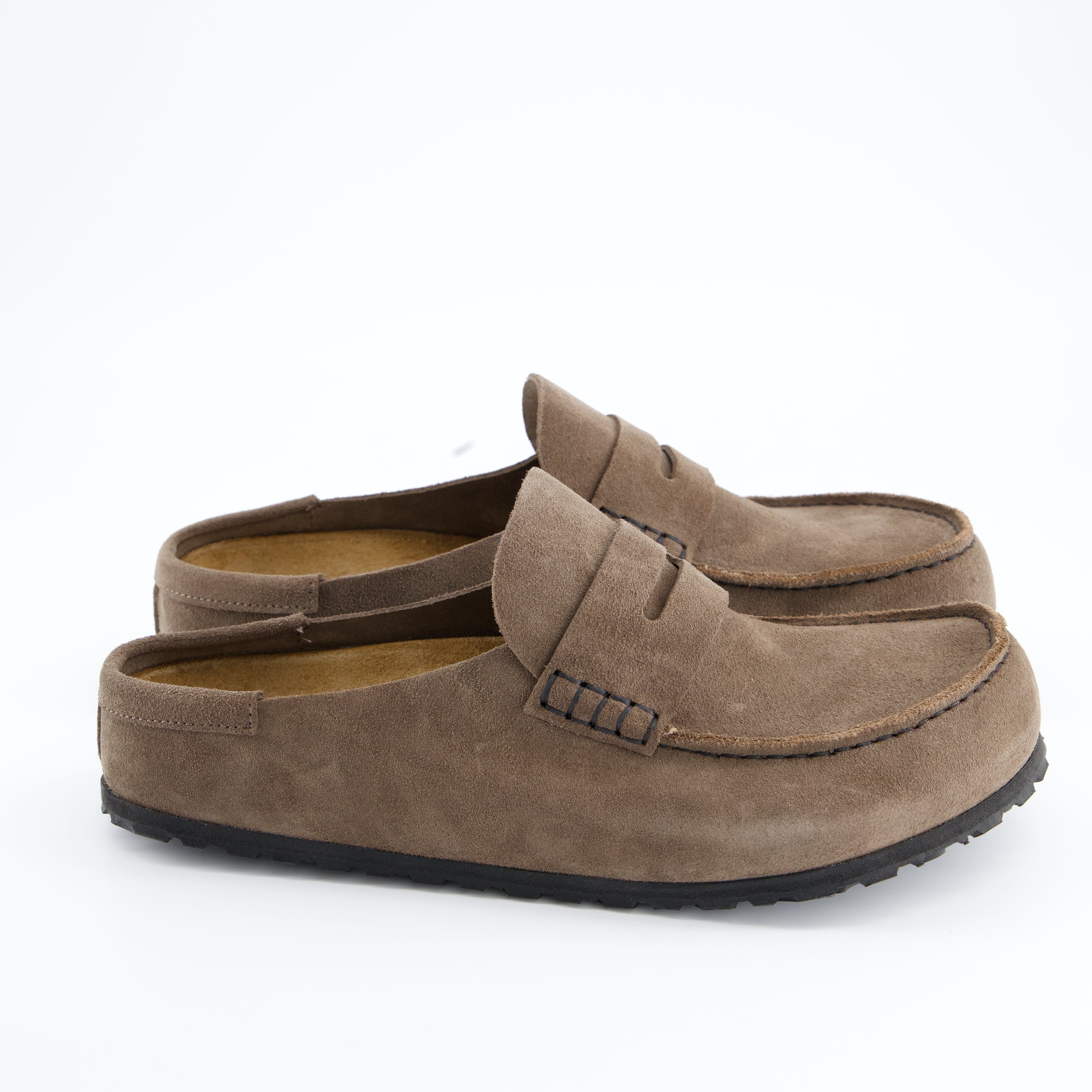 BIRKENSTOCK Herrenschuh - Pantoffel Pantoffel Naples Wrapped Suede Leather