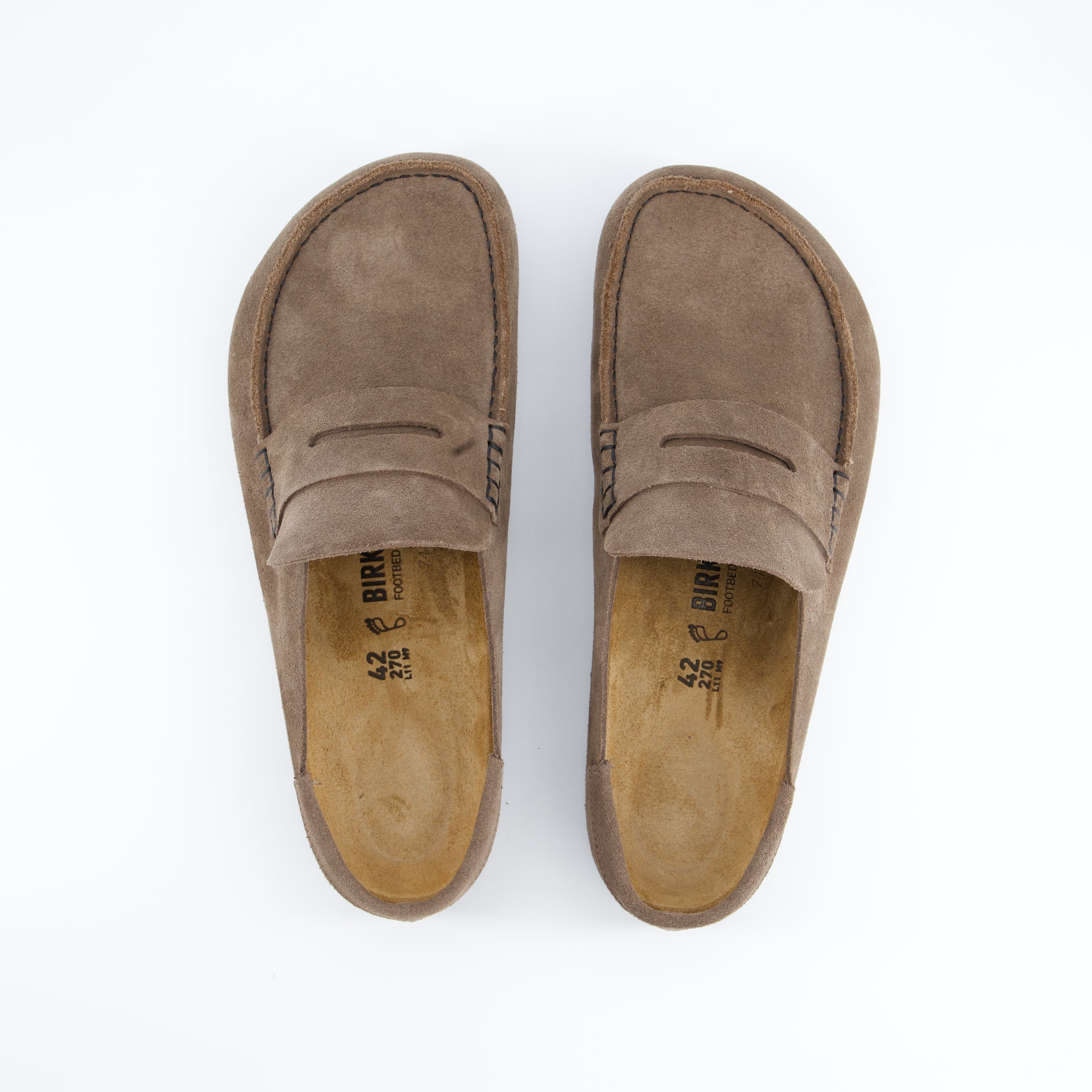 BIRKENSTOCK Herrenschuh - Pantoffel Pantoffel Naples Wrapped Suede Leather