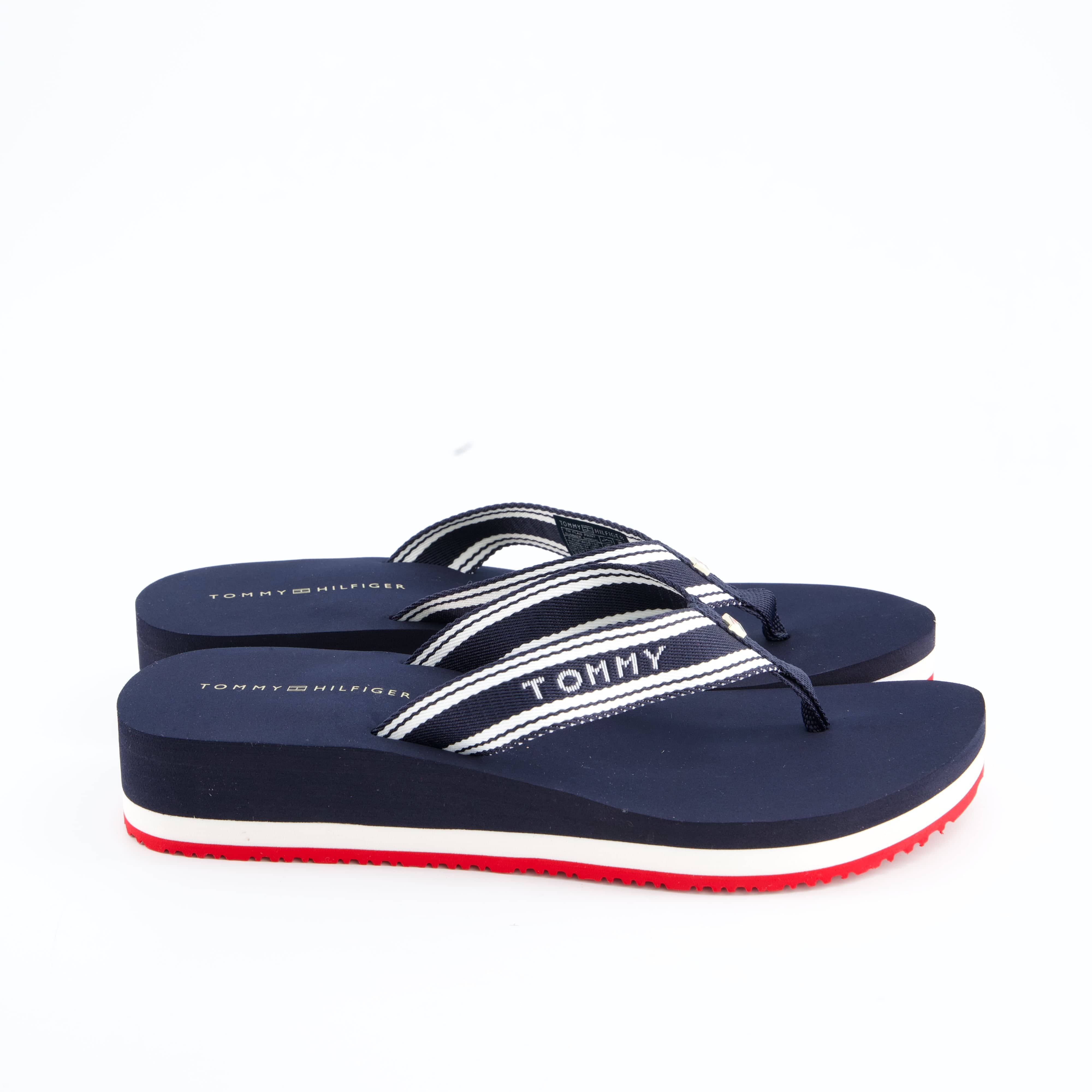 HILFIGER Damenschuhe - Pantoffel Pantoffel TH FLAG PRINT SUMMER SANDAL