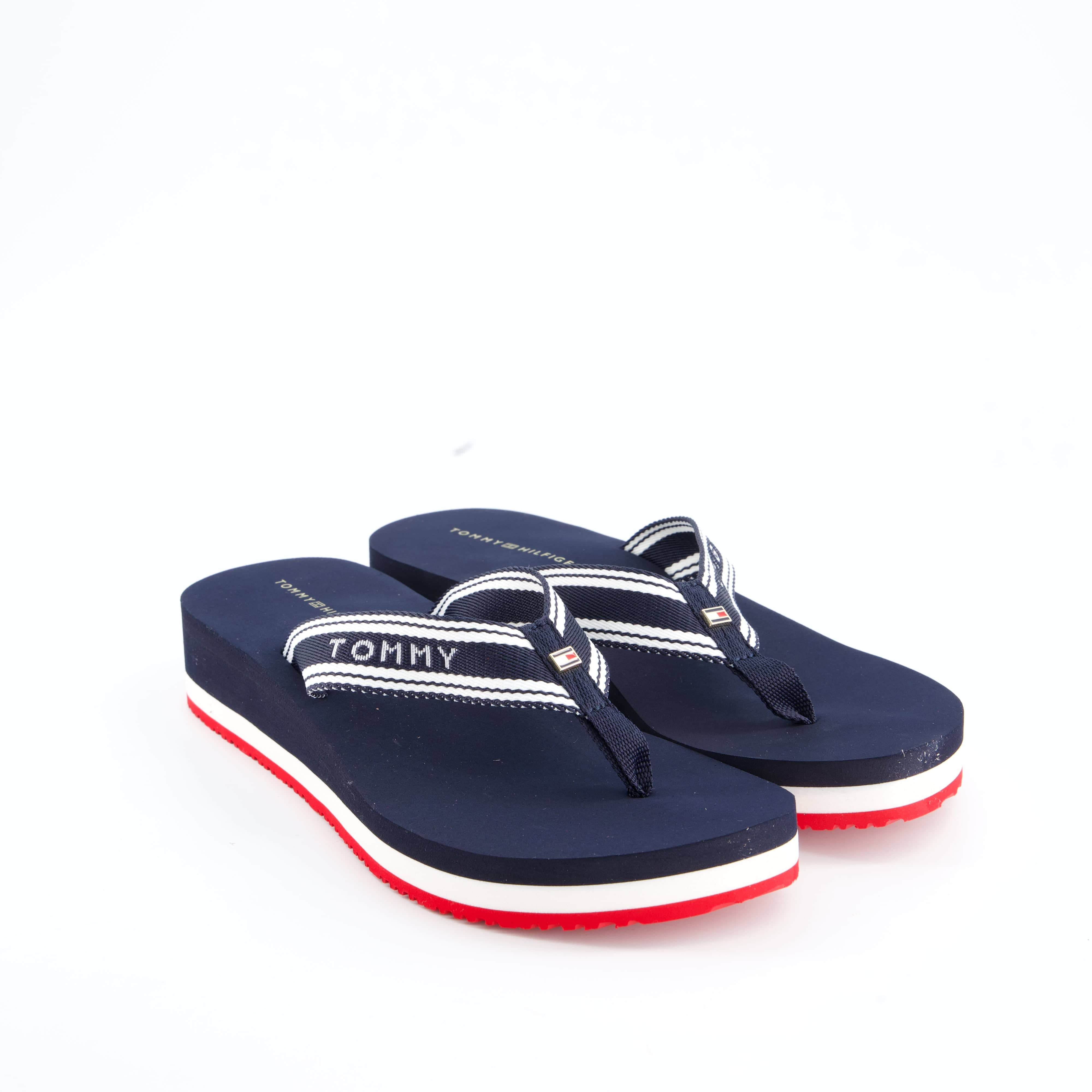HILFIGER Damenschuhe - Pantoffel Pantoffel TH FLAG PRINT SUMMER SANDAL