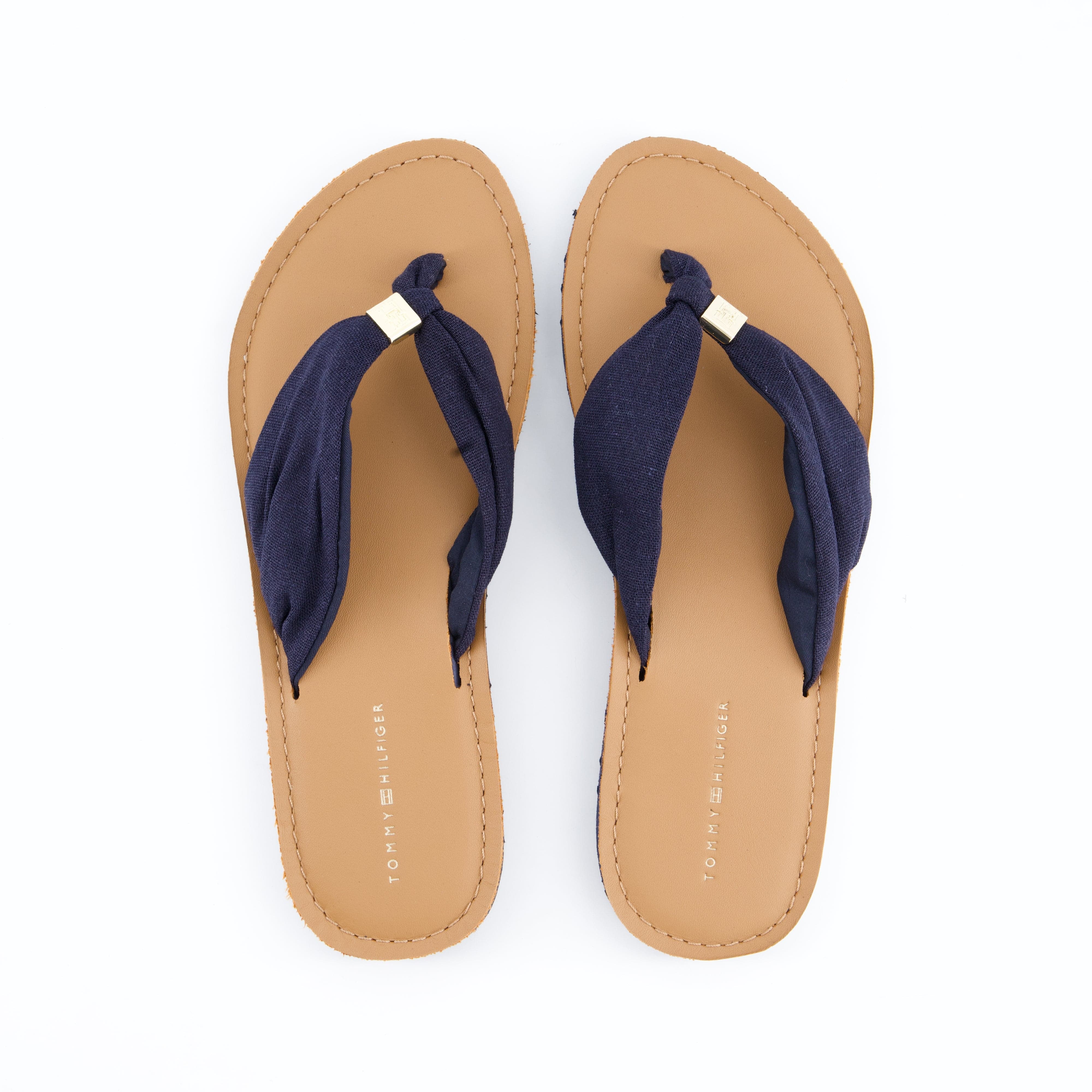 HILFIGER Damenschuhe - Pantoffel Pantoffel TH LTR FOOTBED SUMMER SANDAL