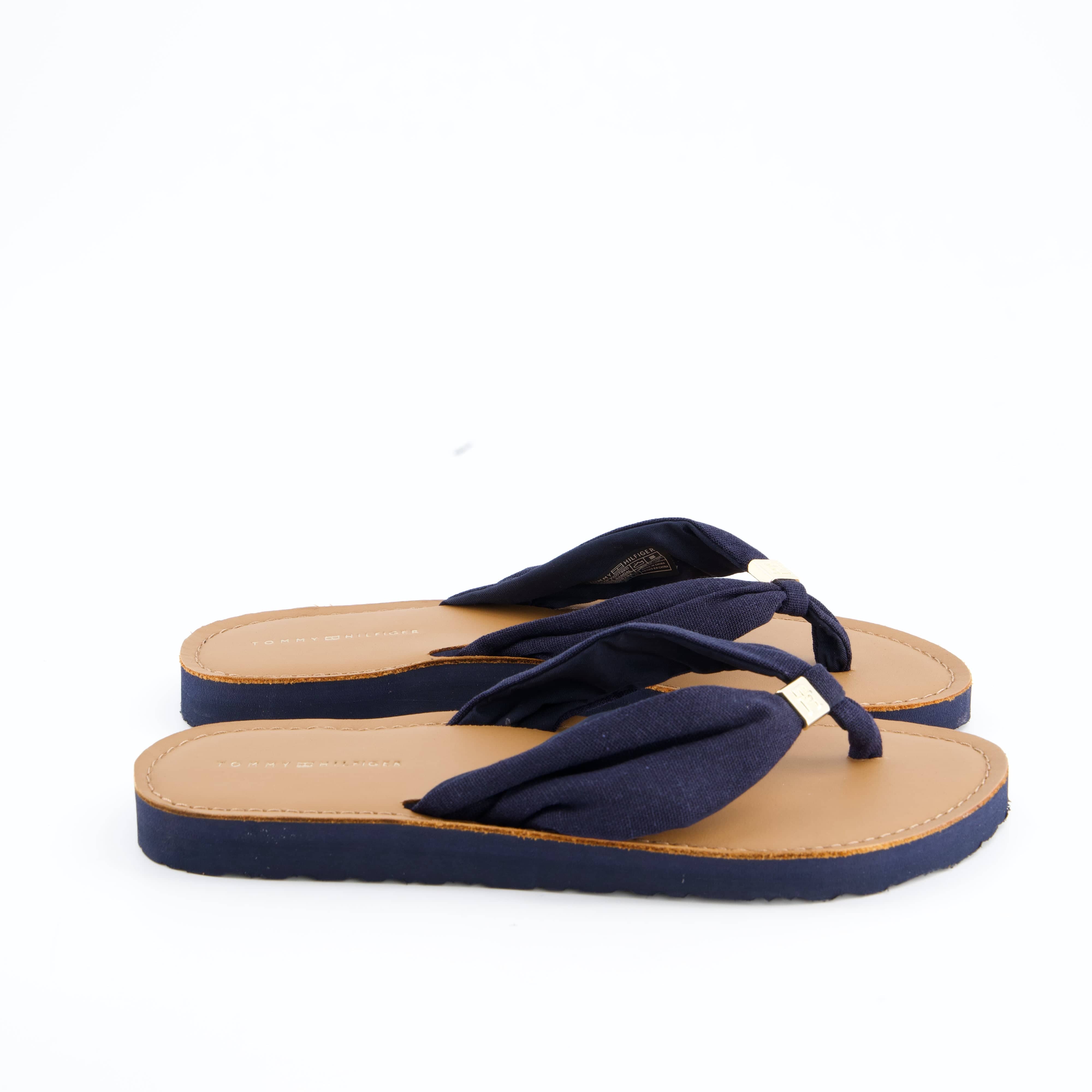 HILFIGER Damenschuhe - Pantoffel Pantoffel TH LTR FOOTBED SUMMER SANDAL
