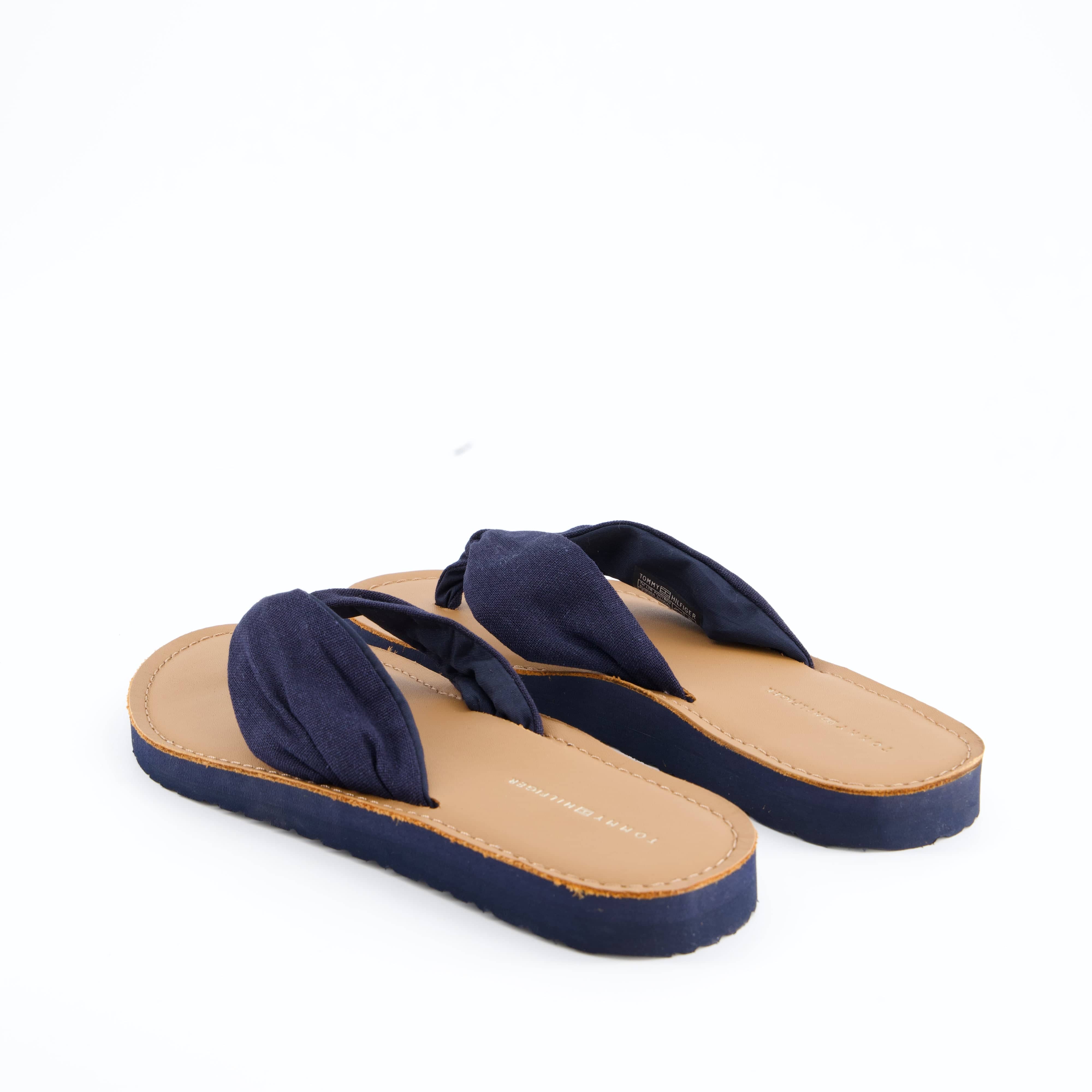 HILFIGER Damenschuhe - Pantoffel Pantoffel TH LTR FOOTBED SUMMER SANDAL