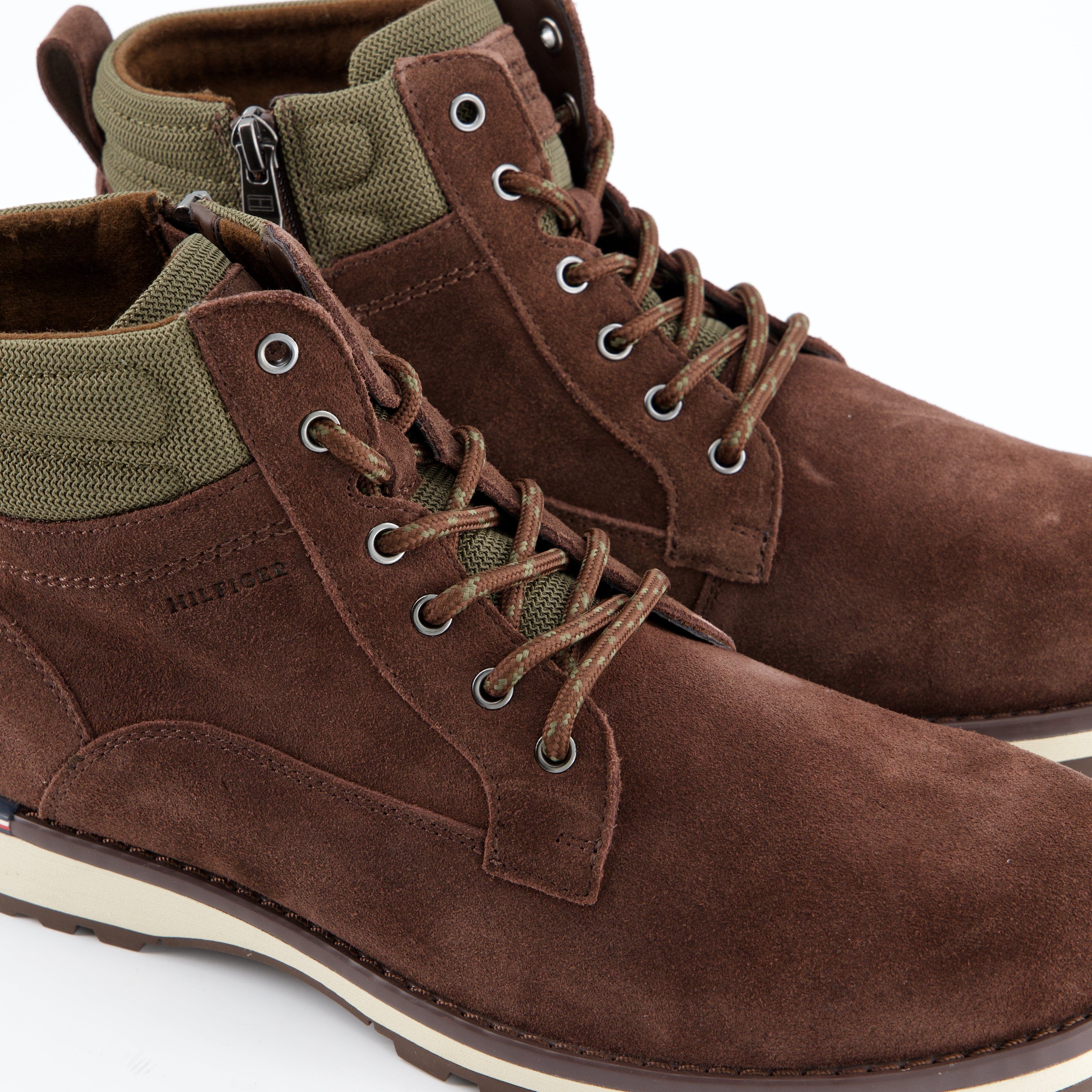 HILFIGER Herrenschuh - Schnürboot Schnürboot CORPORATE W SUEDE LACE BOOT