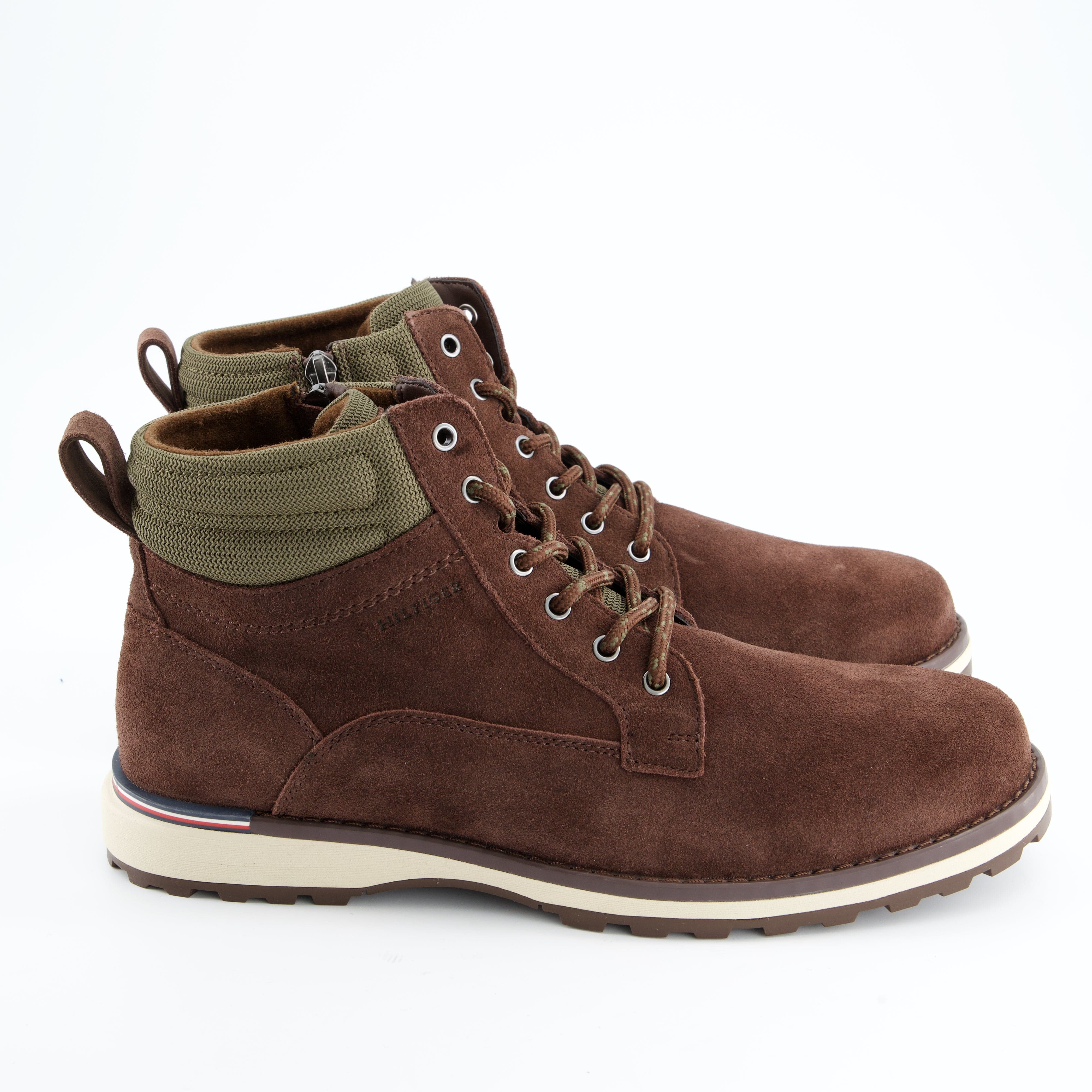 HILFIGER Herrenschuh - Schnürboot Schnürboot CORPORATE W SUEDE LACE BOOT