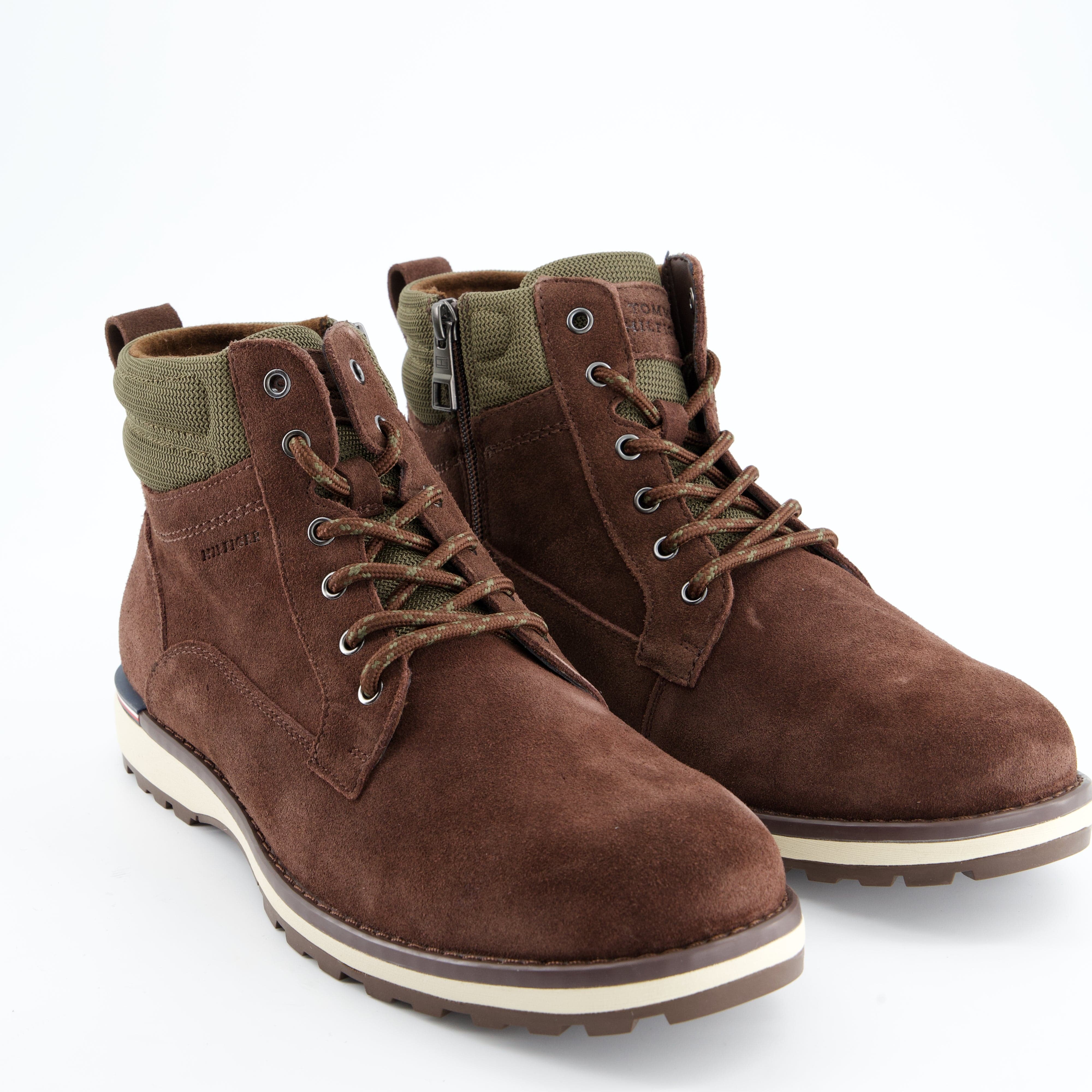 HILFIGER Herrenschuh - Schnürboot Schnürboot CORPORATE W SUEDE LACE BOOT