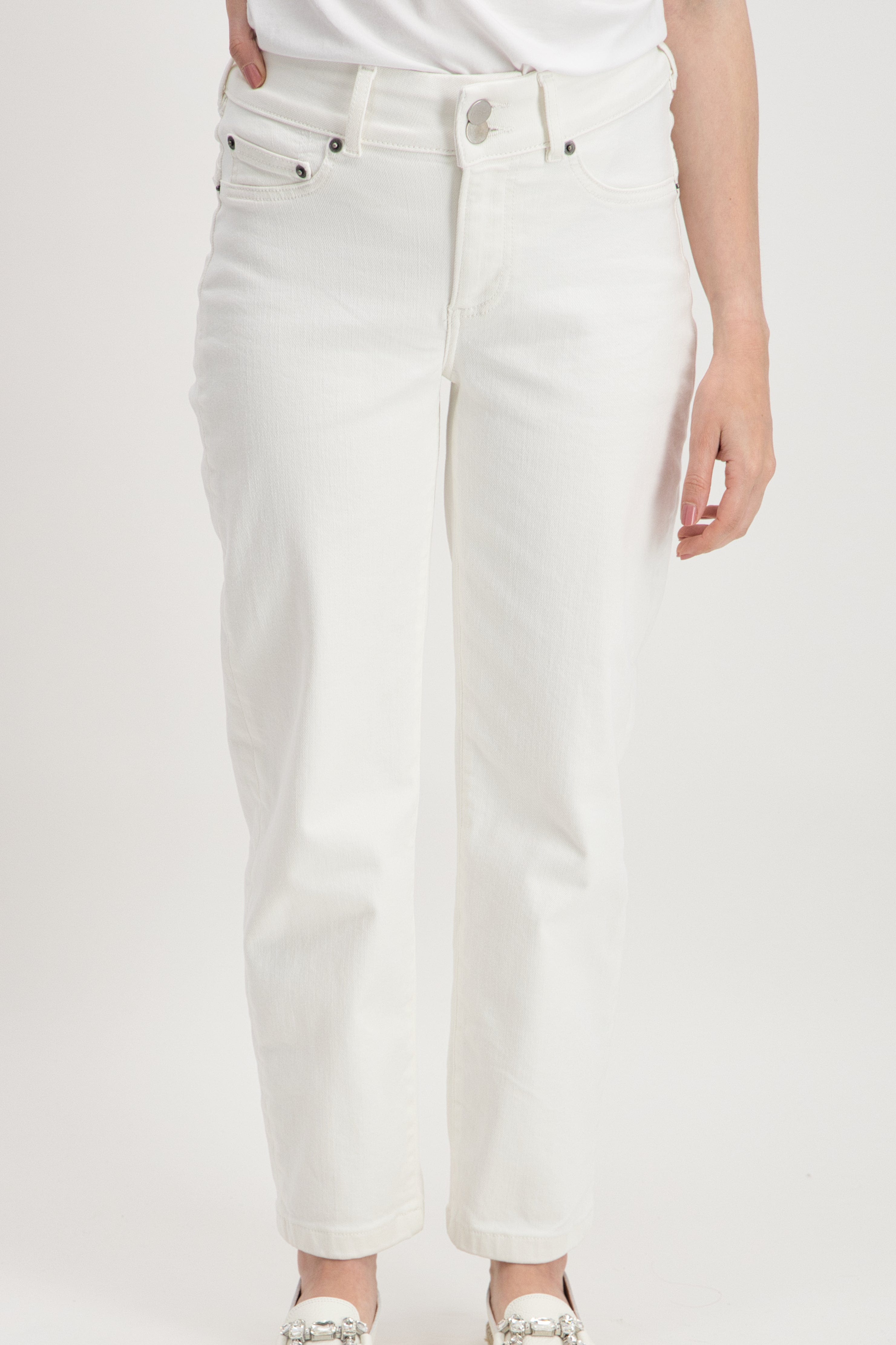 ITEM M6 Bekleidung Damen - Hose, Hose Cropped high rise Denim