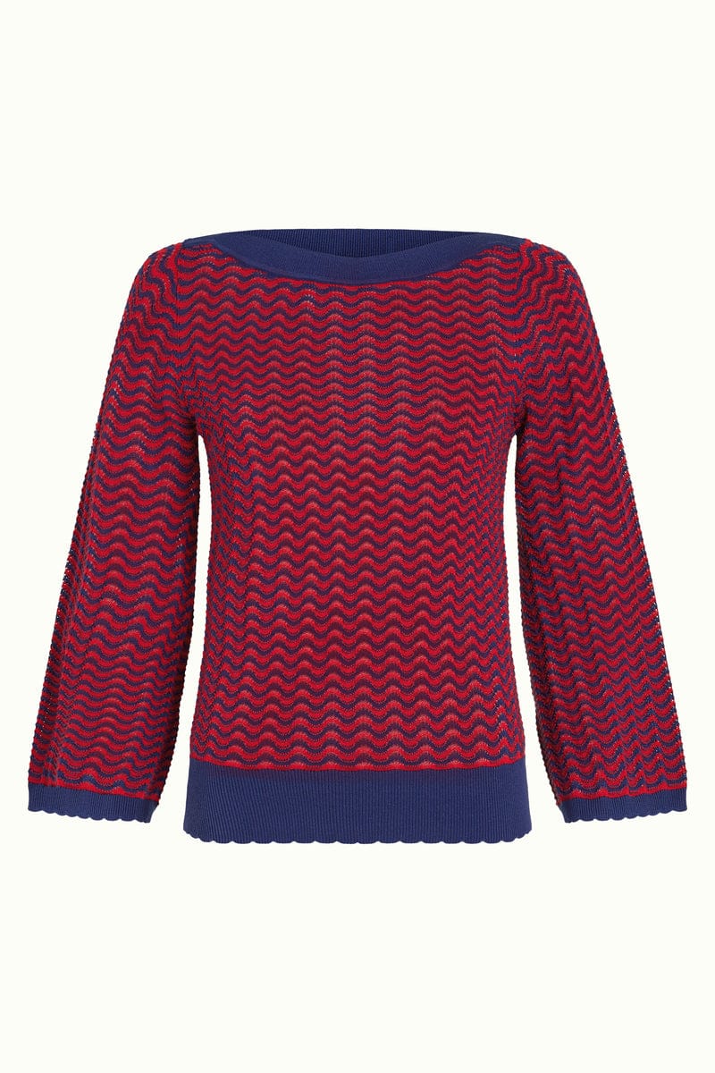 King Louie Bekleidung Damen - Oberteil Oberteil Audrey Trumpet Sleeve Tide