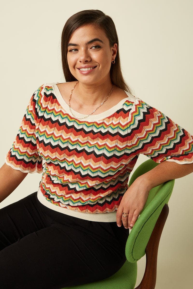 King Louie Bekleidung Damen - Oberteil Oberteil Ivy Top Wide Sleeve Le Roy