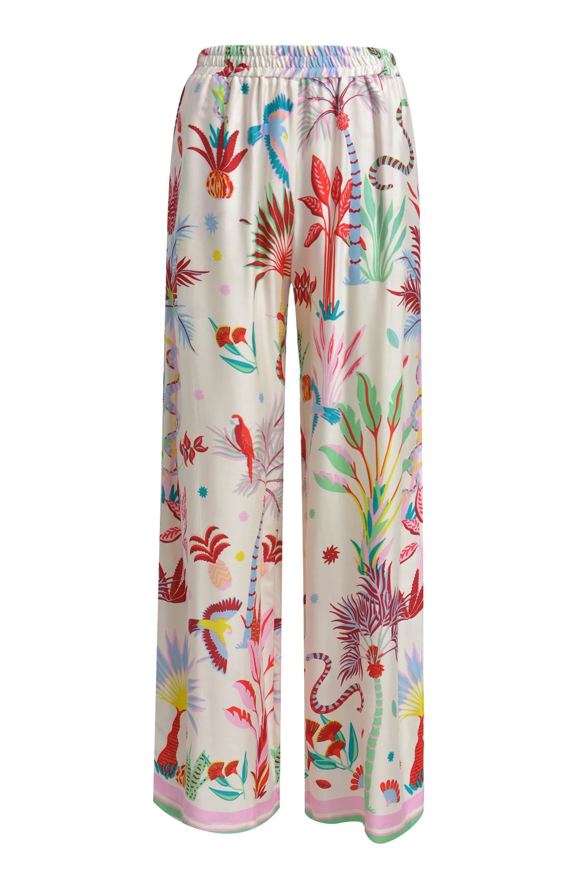 Milano Italy Bekleidung Damen - Hose Hose WIDELEG PANTS, ELASTIC WAIST, FRENC