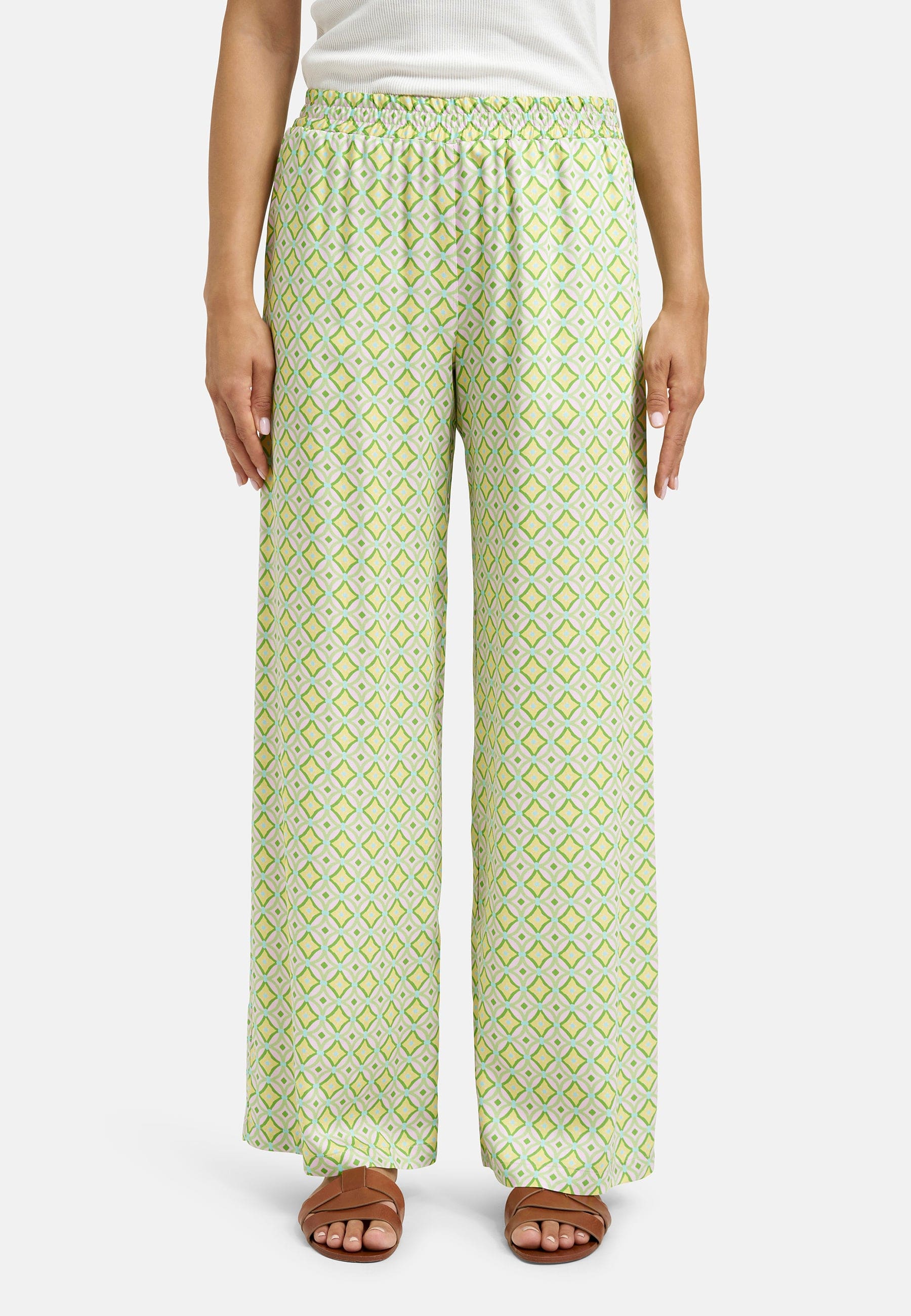 Milano Italy Bekleidung Damen - Hose Hose WIDELEG PANTS ELASTIC WAIST FRENCH