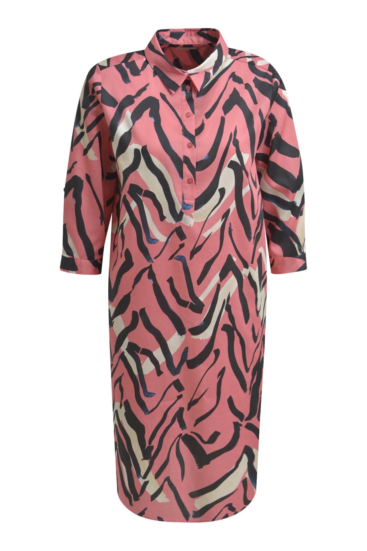 Milano Italy Bekleidung Damen - Kleid Kleid DRESS WITH COLLAR, HALF PLACKET, 3/