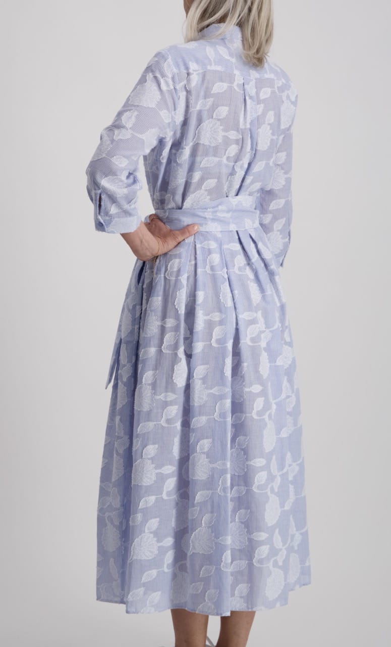 Milano Italy Bekleidung Damen - Kleid Kleid SHIRTCOLLAR DRESS WITH 3/4 SLEEVES,