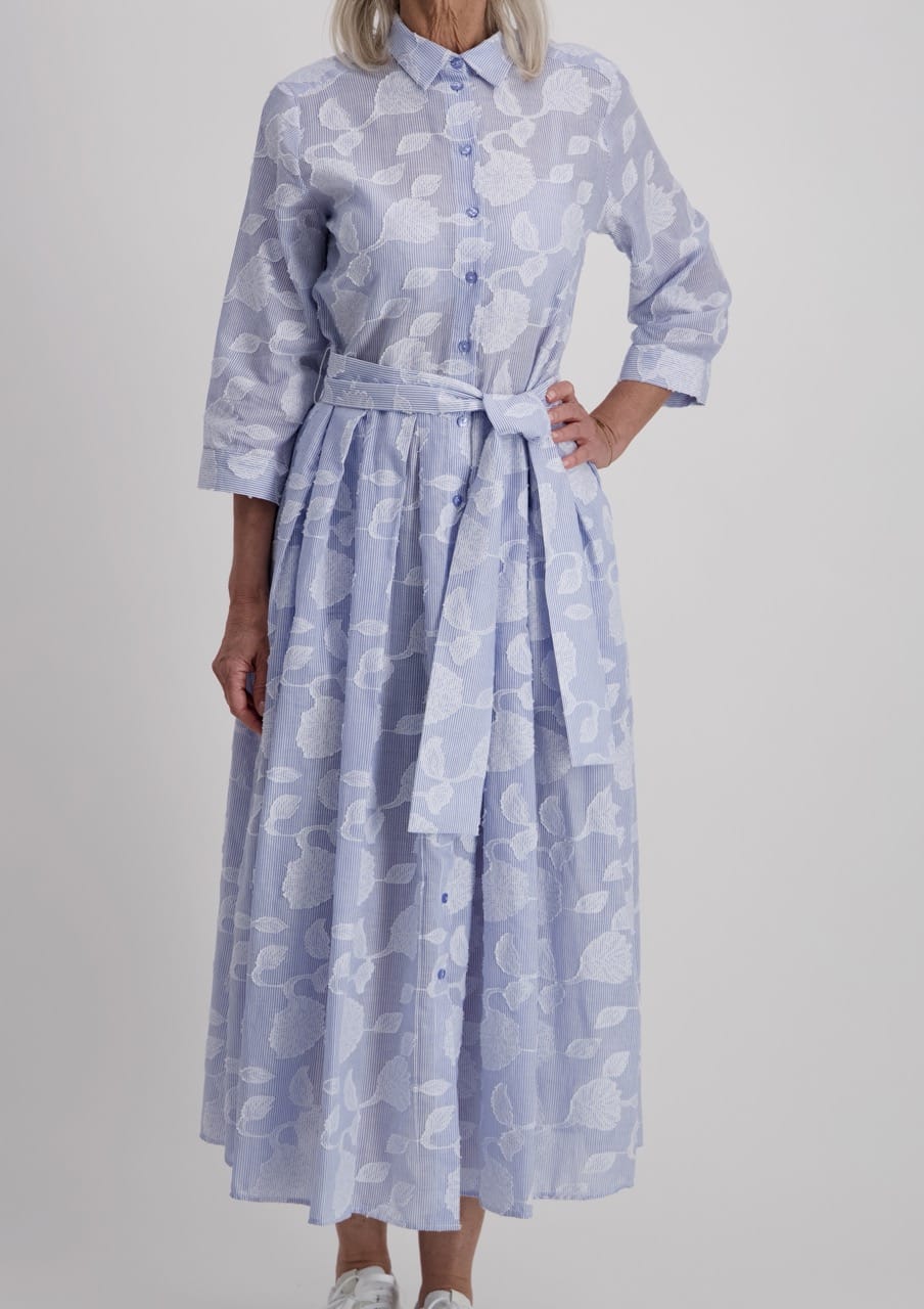 Milano Italy Bekleidung Damen - Kleid Kleid SHIRTCOLLAR DRESS WITH 3/4 SLEEVES,