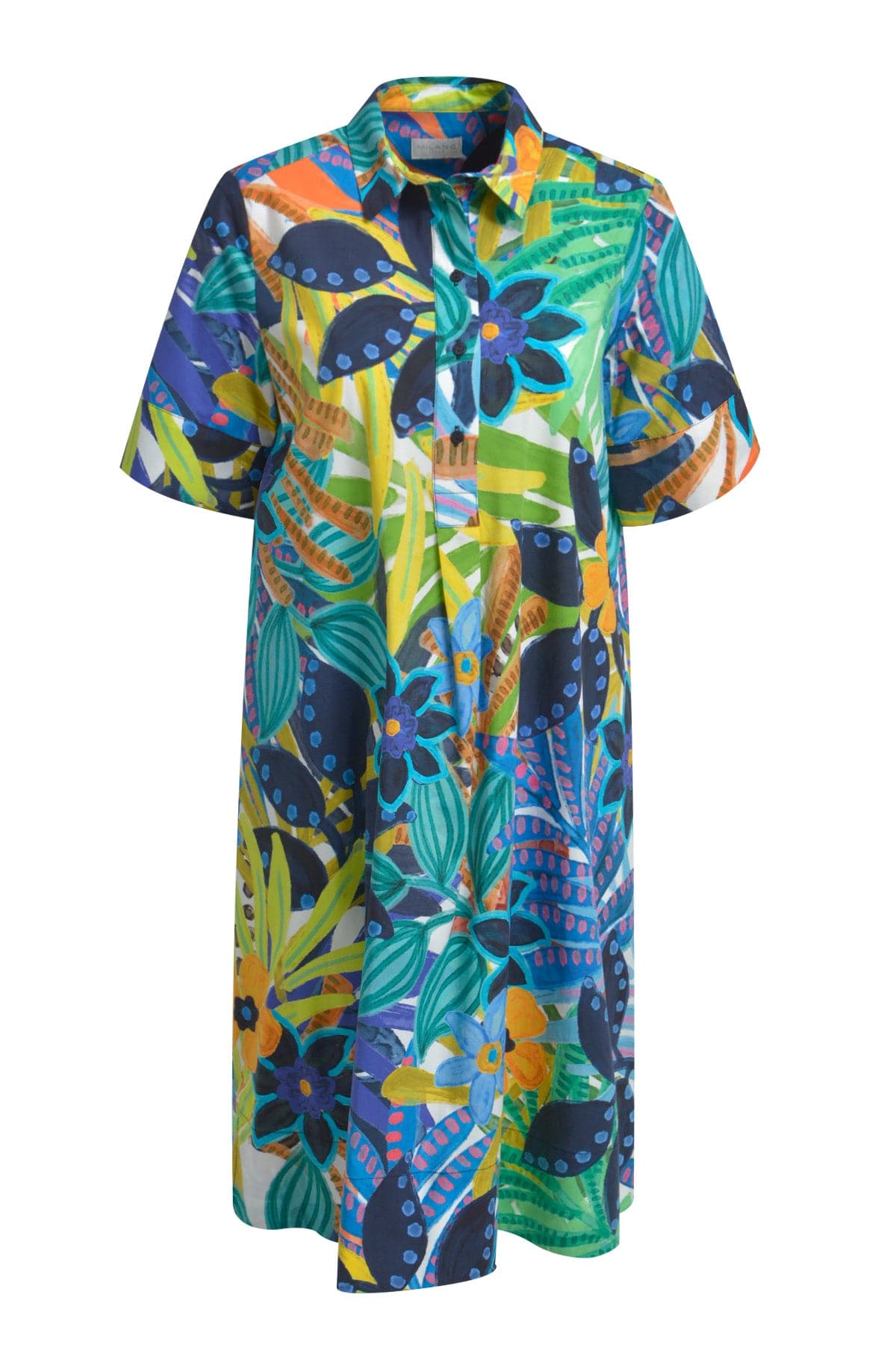 Milano Italy Bekleidung Damen - Kleid Kleid SHIRTDRESS 1/2 SLEEVE