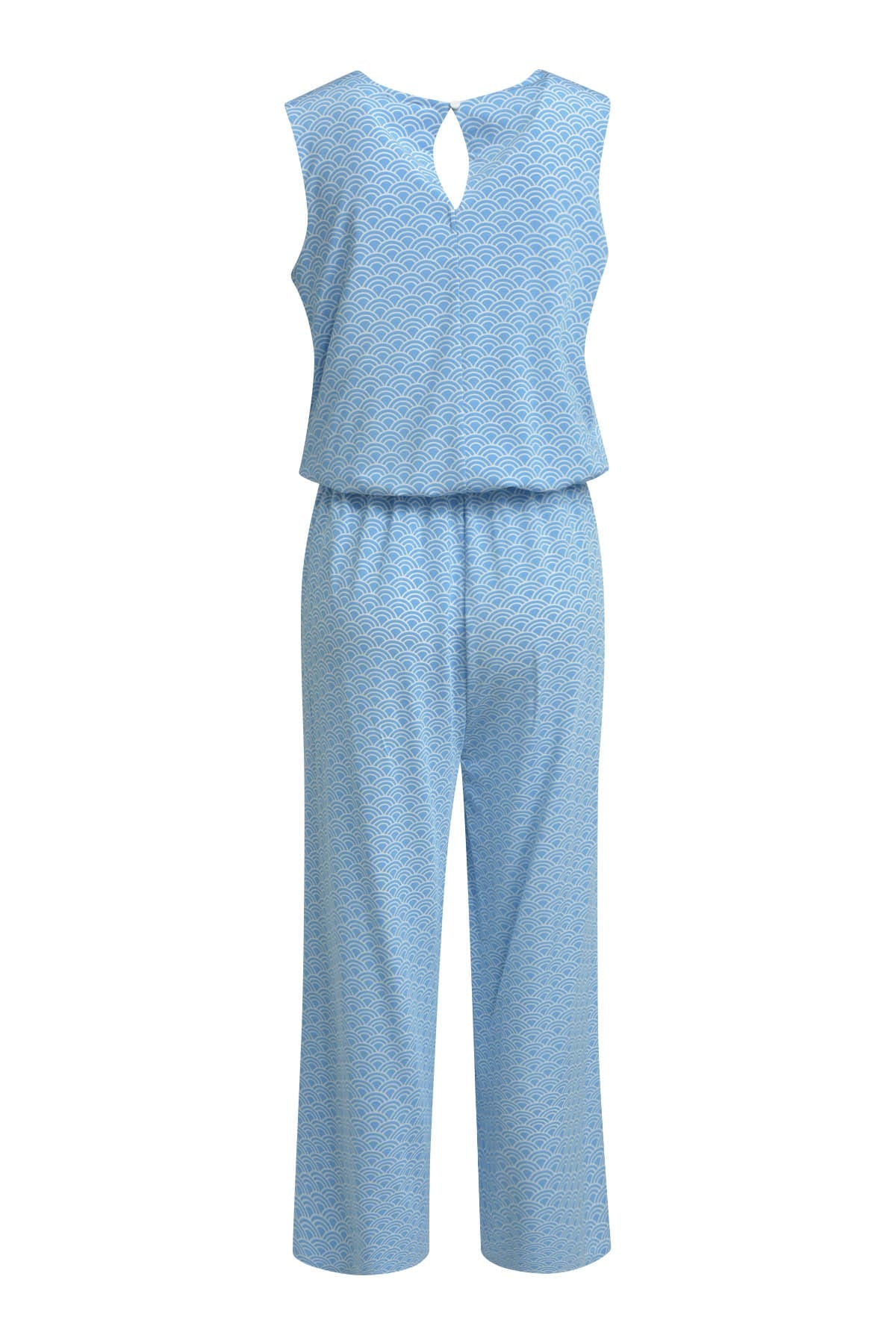 Milano Italy Bekleidung Damen - Kleid Kleid SLEEVELESS JUMPSUIT W V-NECK, ELAST