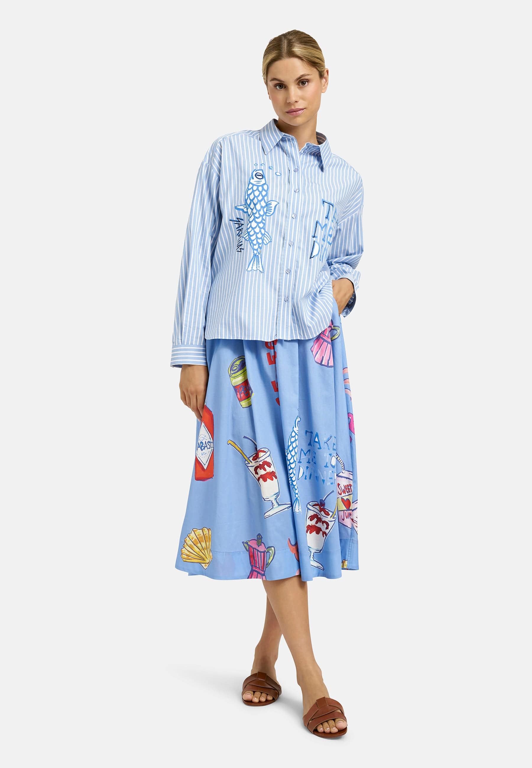 Milano Italy Bekleidung Damen - Oberteil Oberteil OVERSIZED SHIRT BLOUSE W/ AW, 1/1