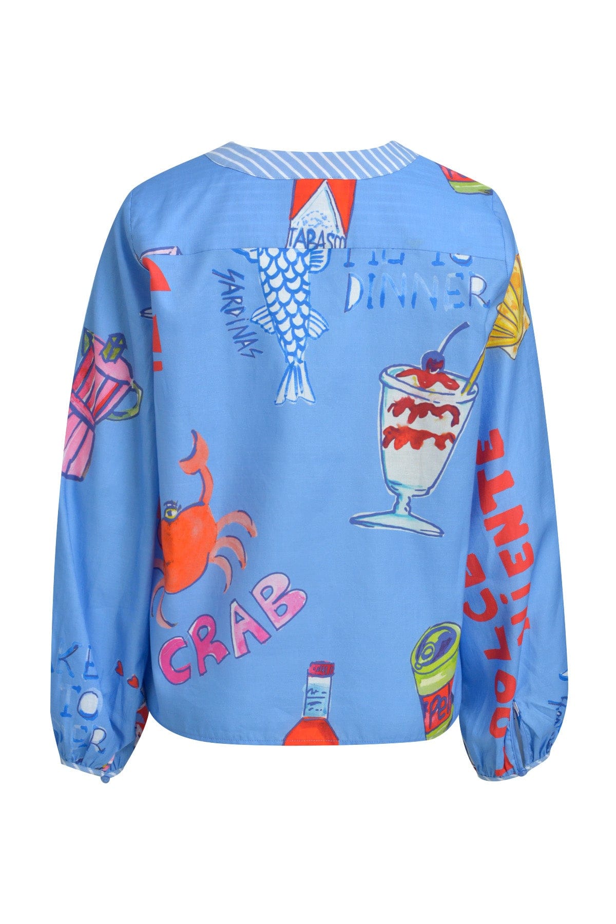 Milano Italy Bekleidung Damen - Oberteil Oberteil V-NECK BLOUSE W/ BOWS AT PLACKET 1/