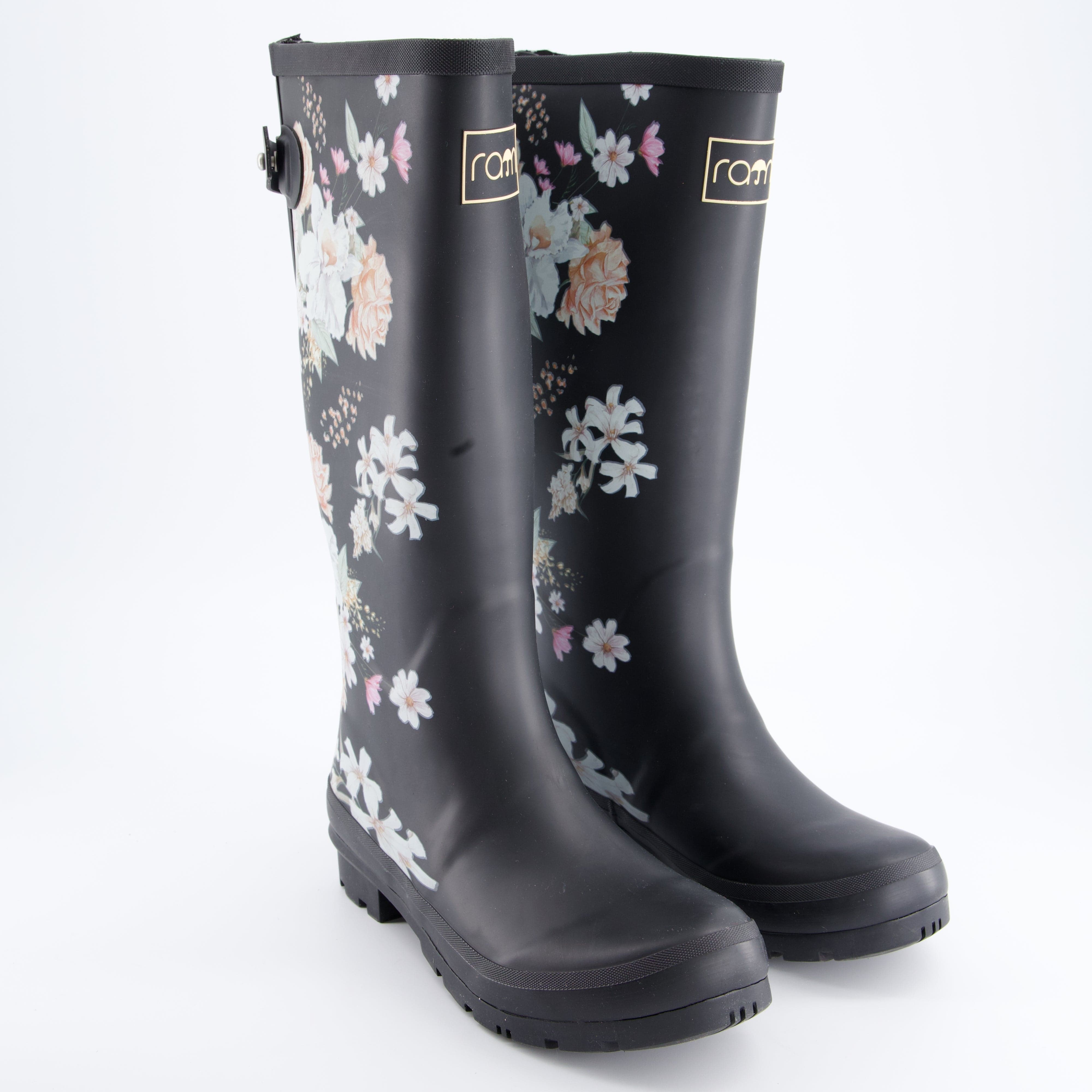 Rajnboots Damenschuhe - Stiefel Stiefel Blossom black-flower