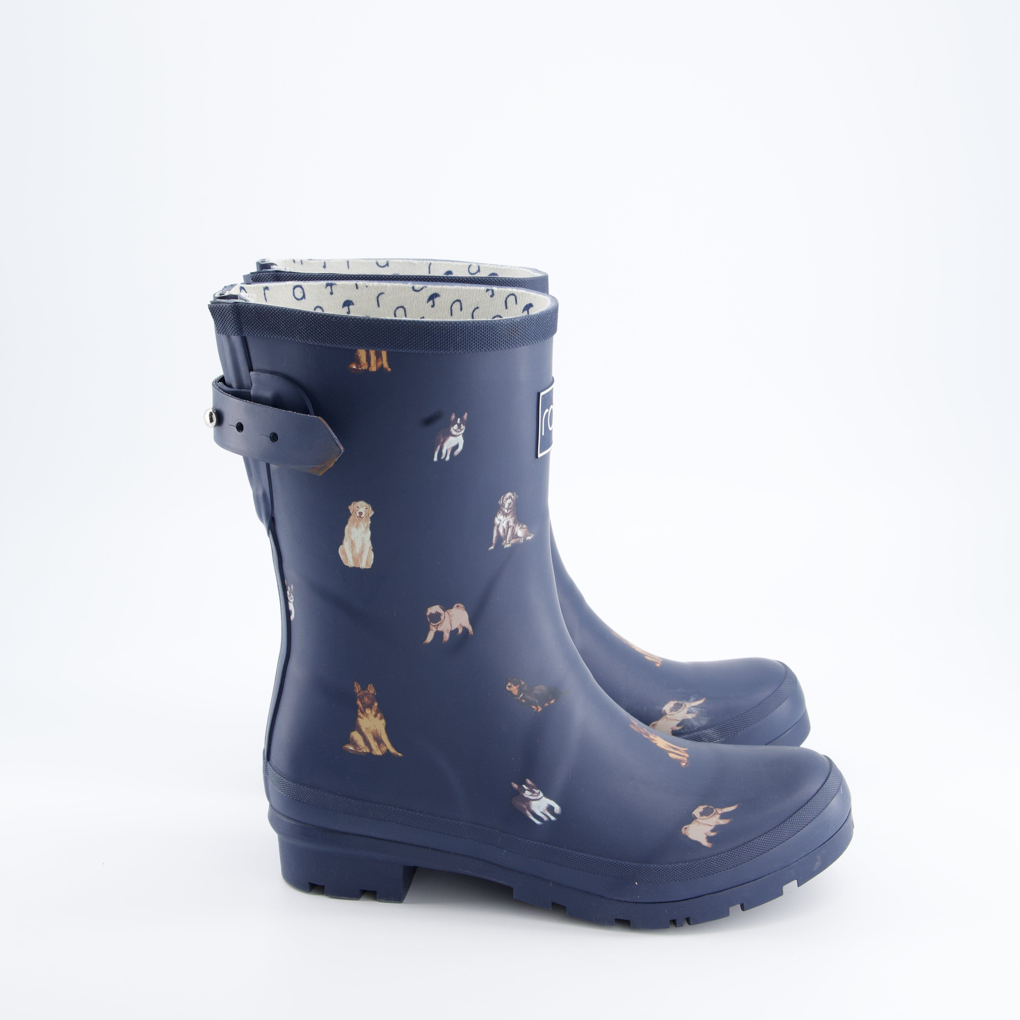 Rajnboots Damenschuhe - Stiefel Stiefel Dog Navy mid