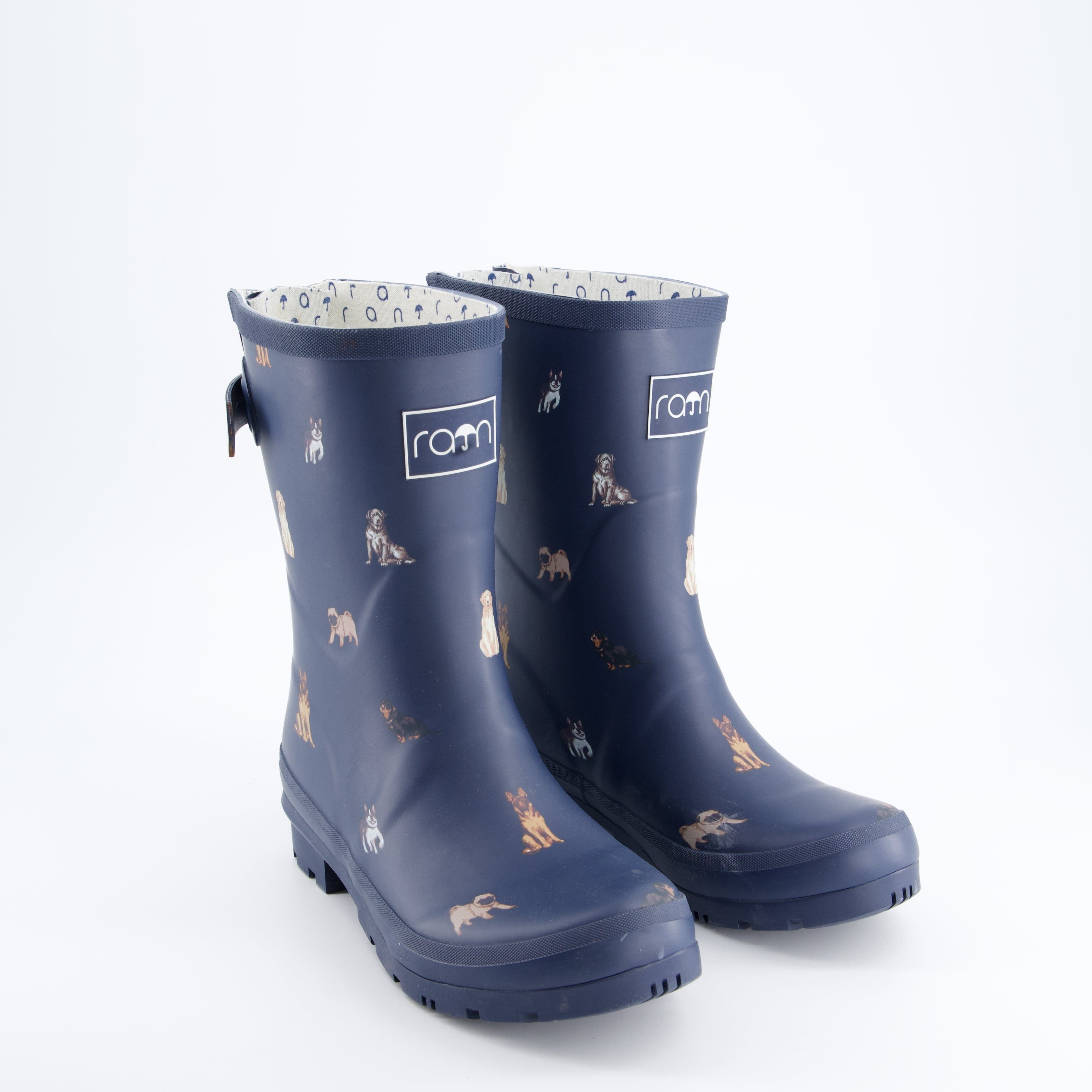 Rajnboots Damenschuhe - Stiefel Stiefel Dog Navy mid
