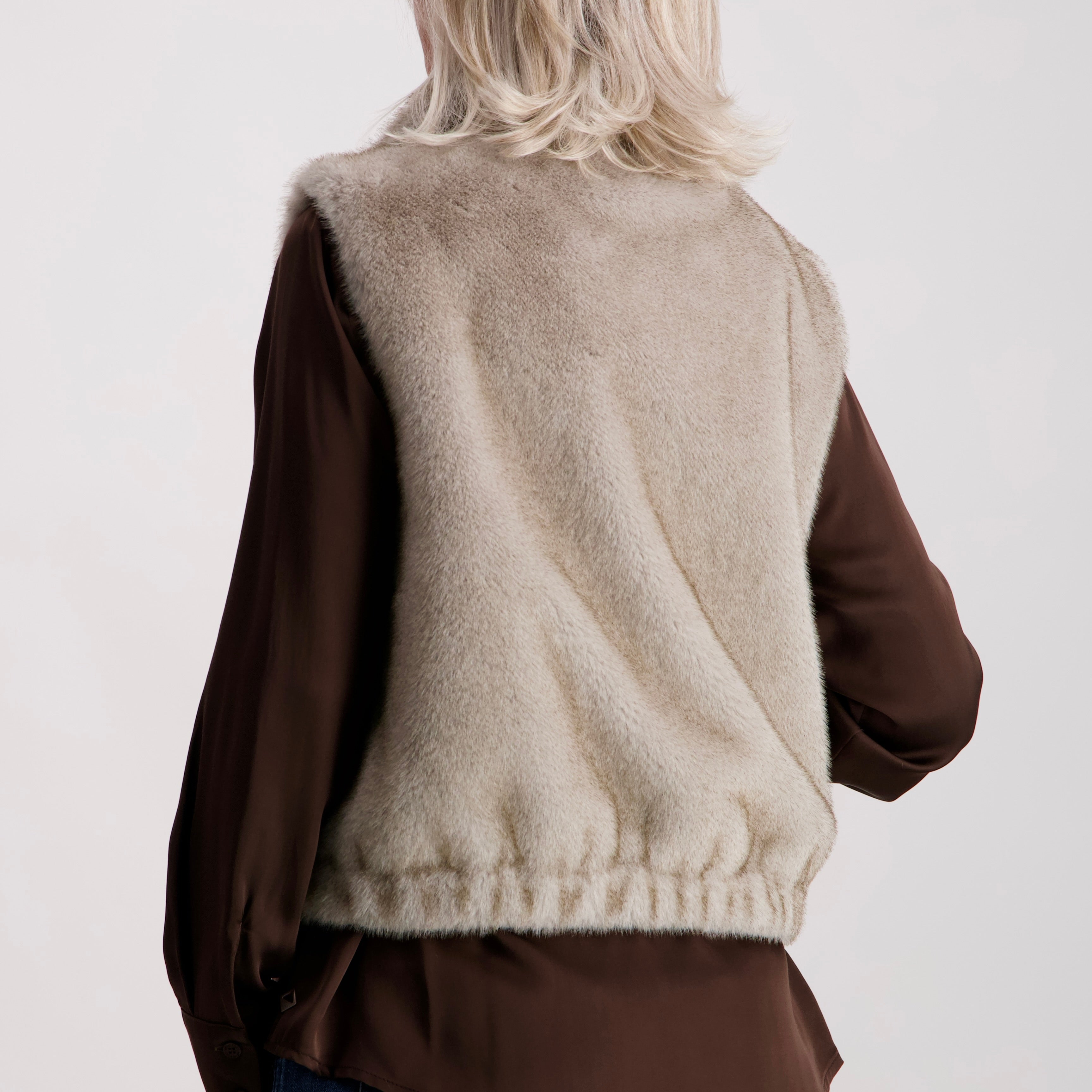 Jacke Weste in faux Fur