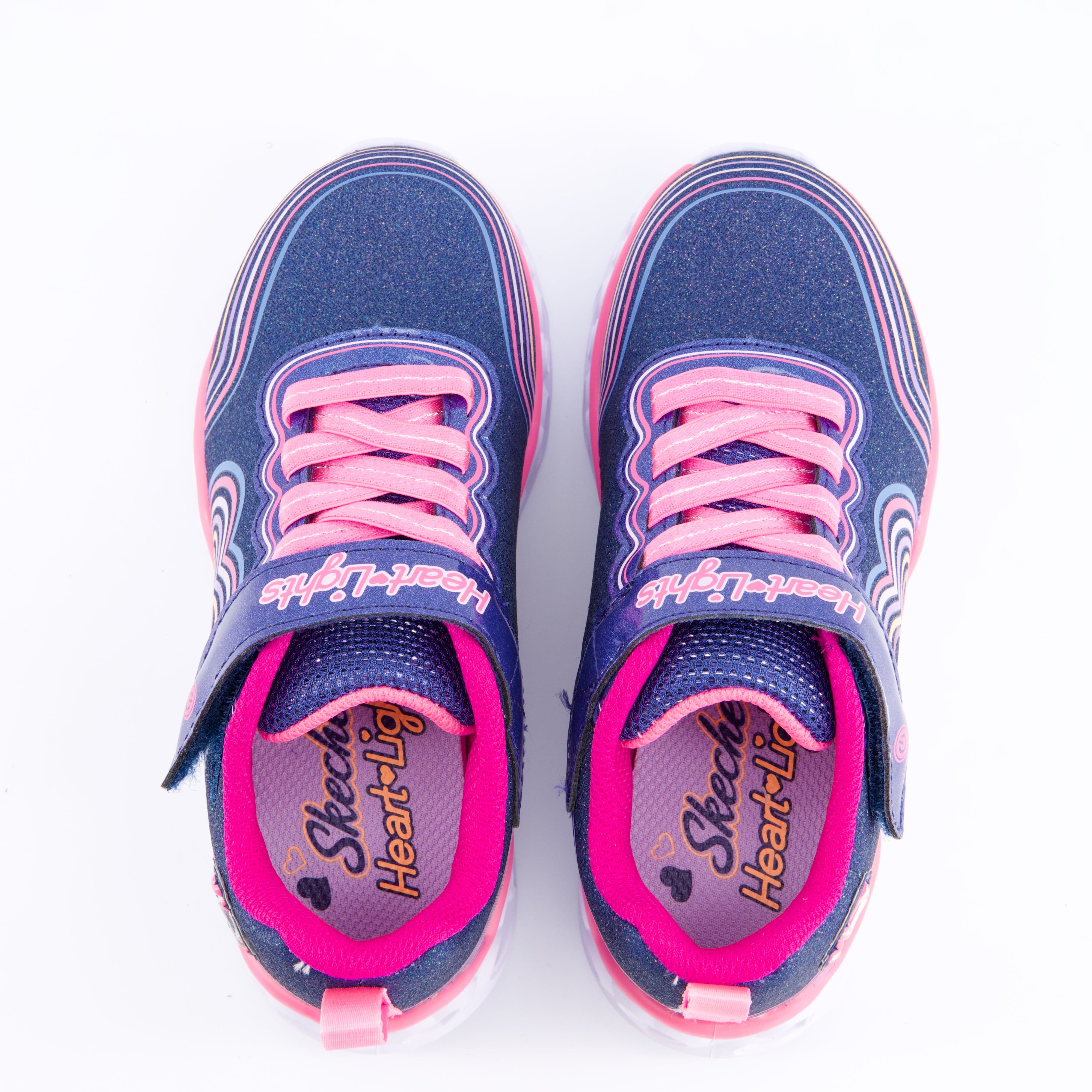 SKECHERS Mädchenschuhe - Halbschuh, Halbschuh Heart Lights - Retro Hearts