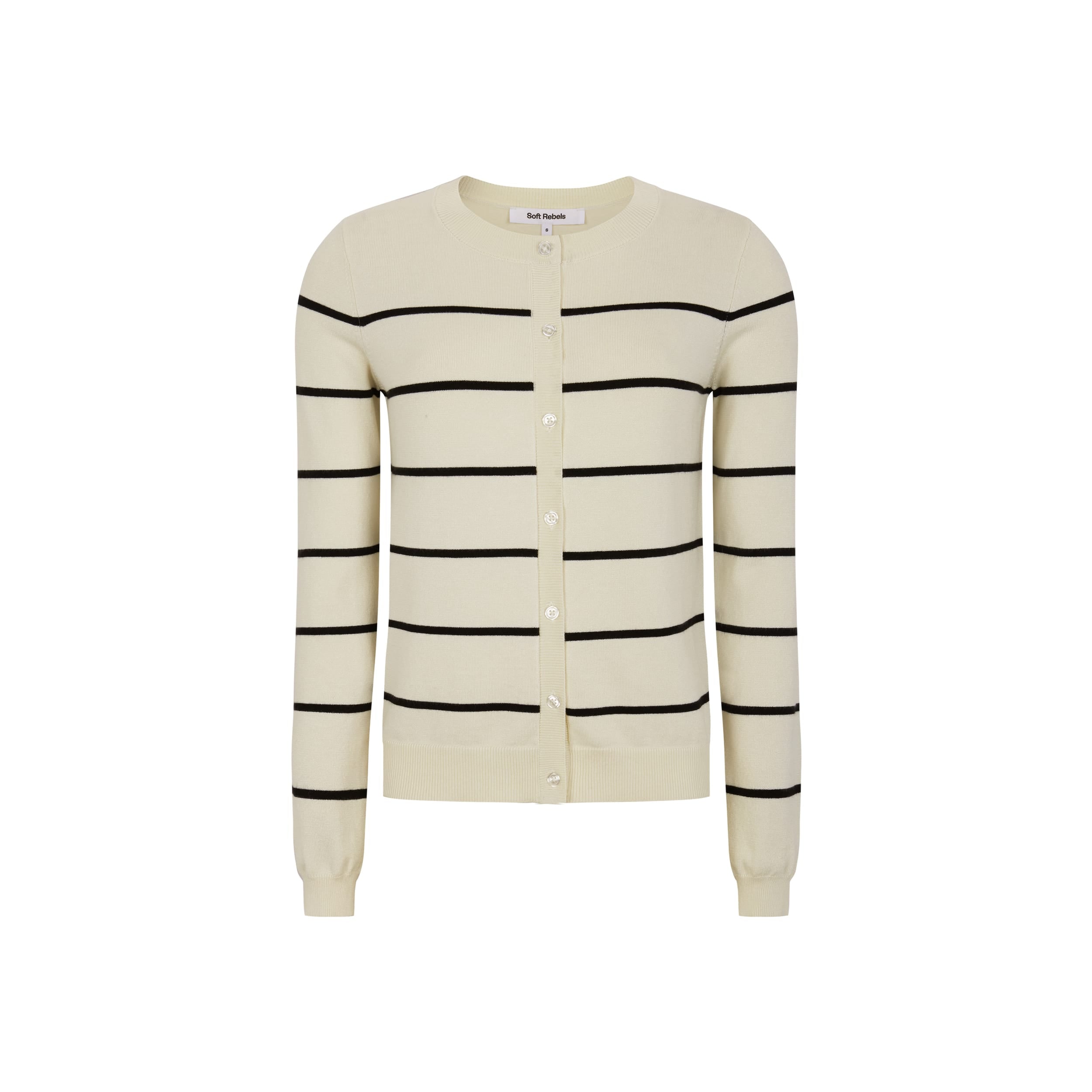 Soft Rebels Bekleidung Damen - Oberteil Oberteil SRMarla Cardigan Stripe Knit